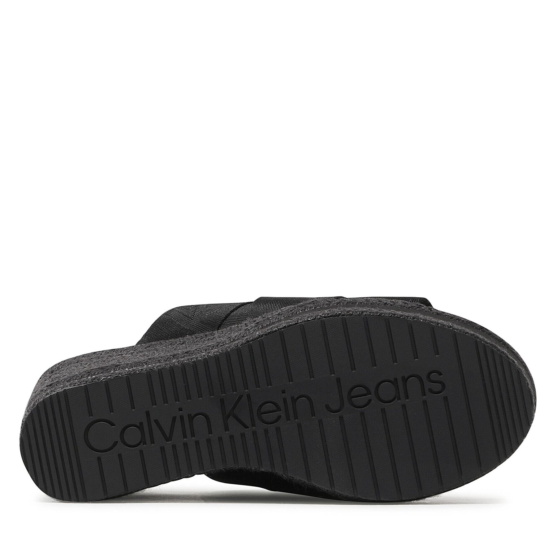 Calvin Klein Jeans Espadrilky Wedge Sandal Webbing YW0YW00961 Čierna - Pepit.sk