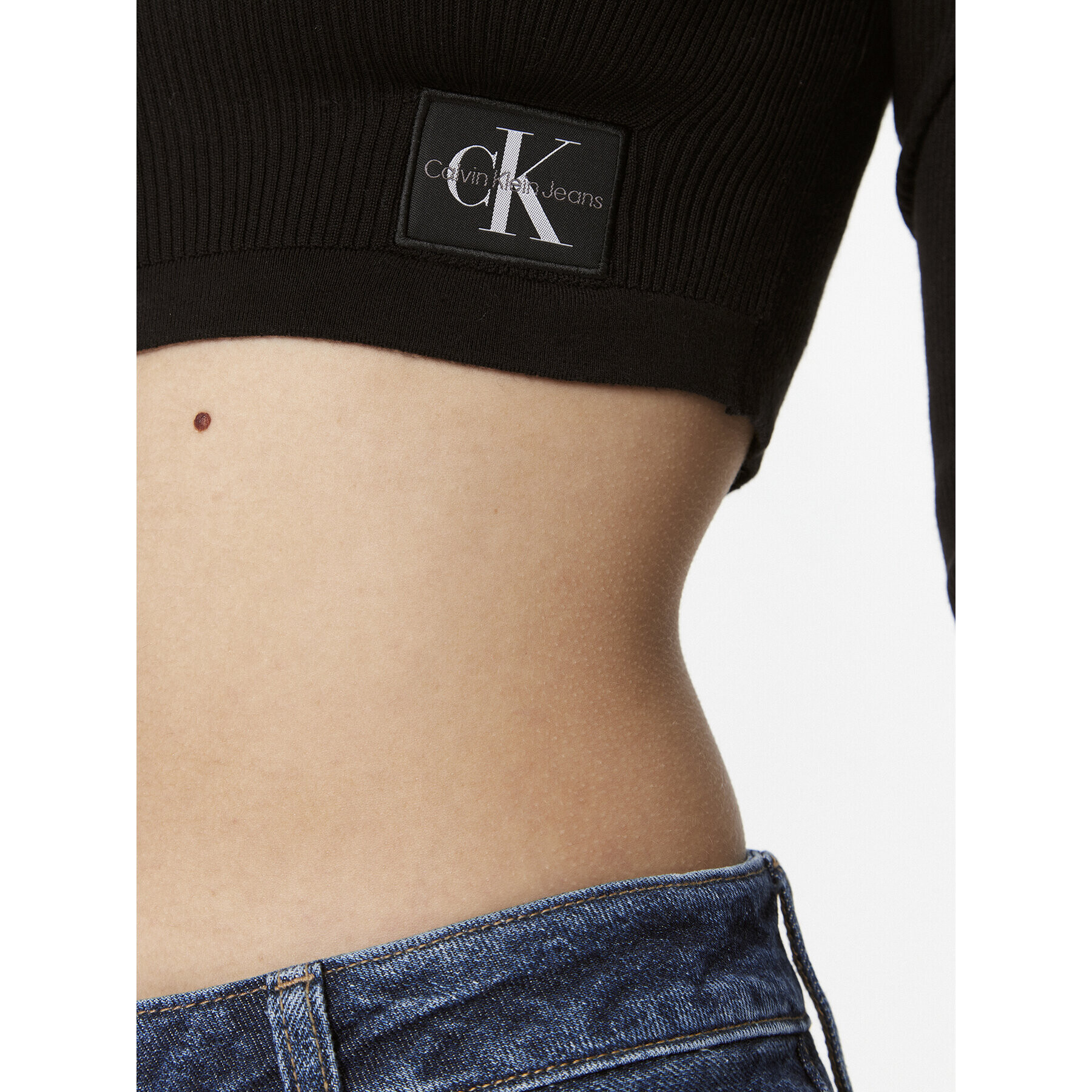 Calvin Klein Jeans Kardigán Intarsia J20J221961 Čierna Slim Fit - Pepit.sk