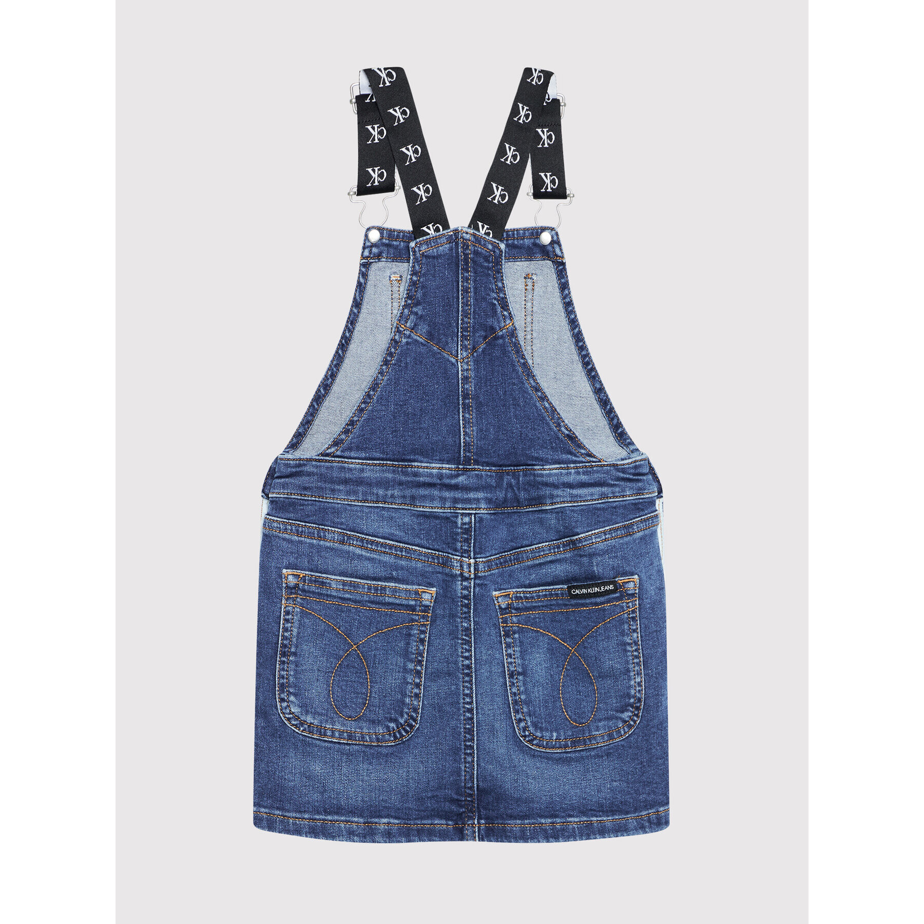 Calvin Klein Jeans Každodenné šaty Denim Dungaree IG0IG01205 Tmavomodrá Regular Fit - Pepit.sk