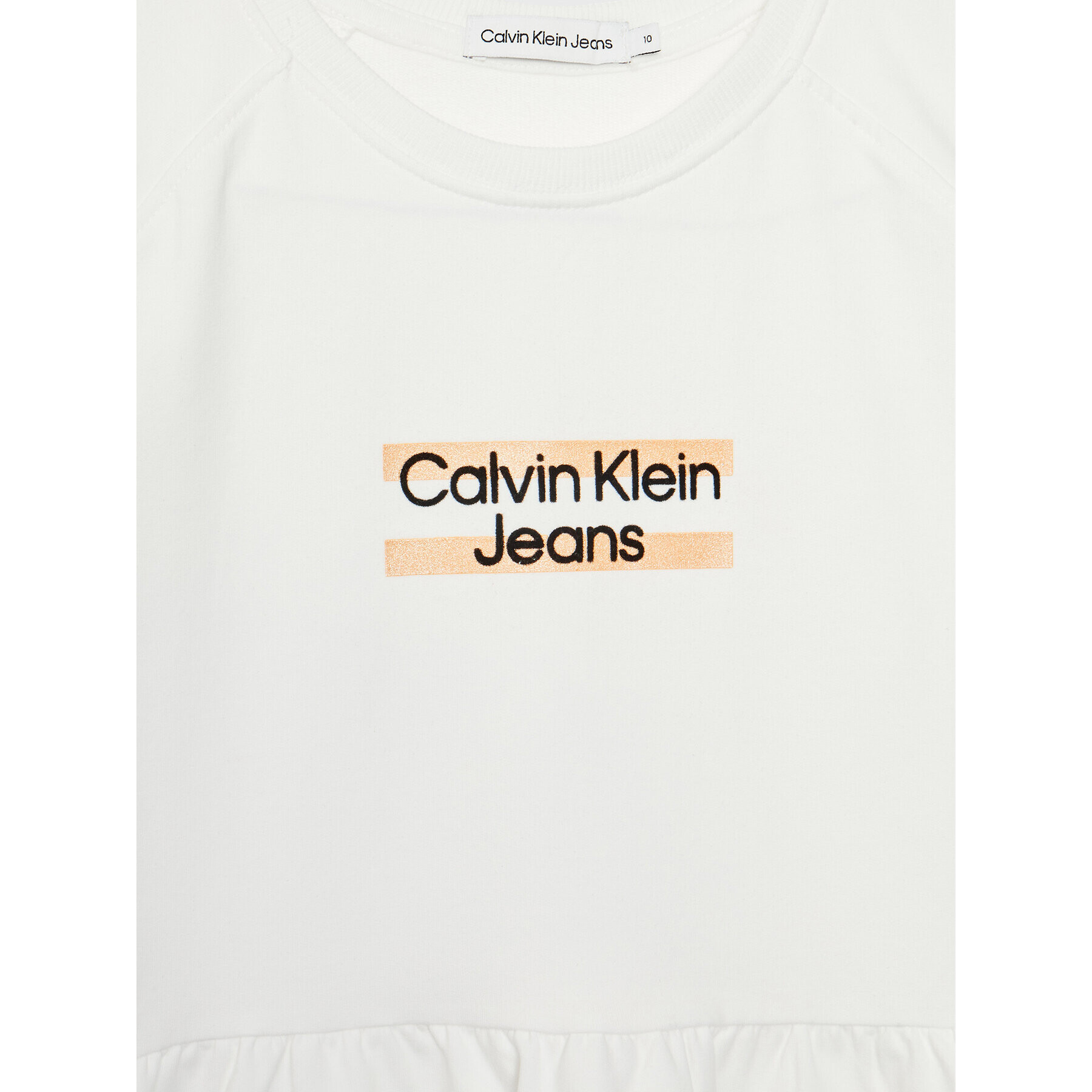 Calvin Klein Jeans Každodenné šaty Hero Logo IG0IG01973 Biela Regular Fit - Pepit.sk