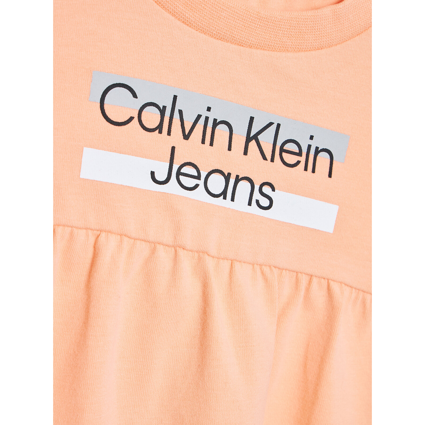 Calvin Klein Jeans Každodenné šaty Hero Logo IN0IN00065 Oranžová Regular Fit - Pepit.sk