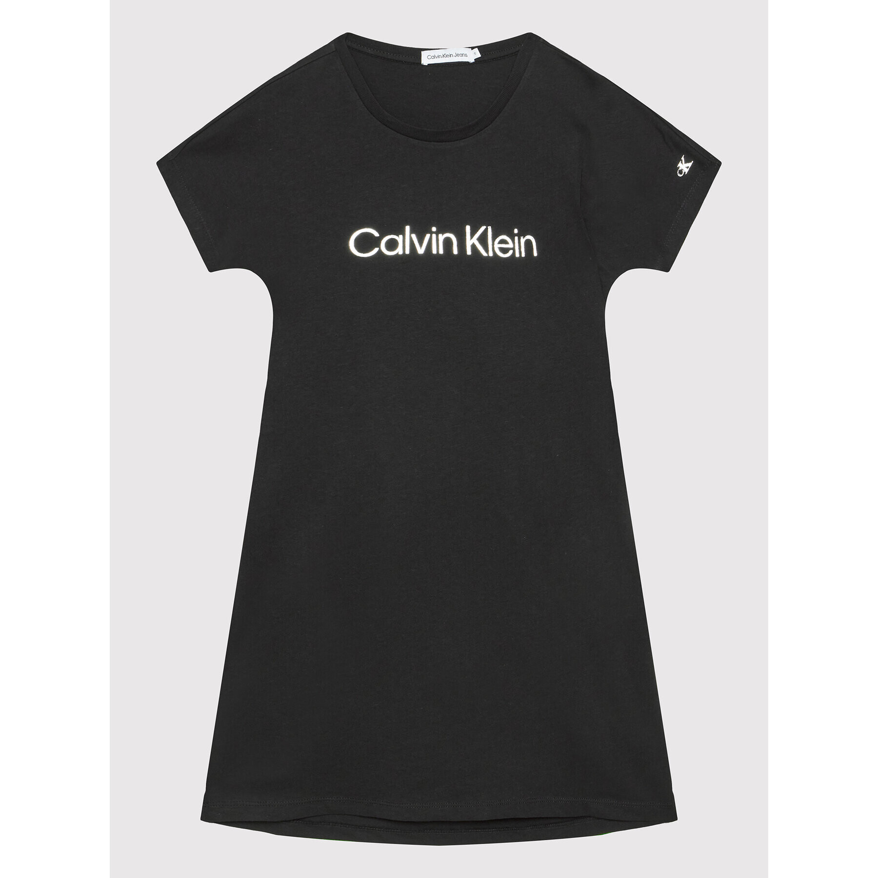 Calvin Klein Jeans Každodenné šaty Inst Silver Logo IG0IG01418 Čierna Regular Fit - Pepit.sk