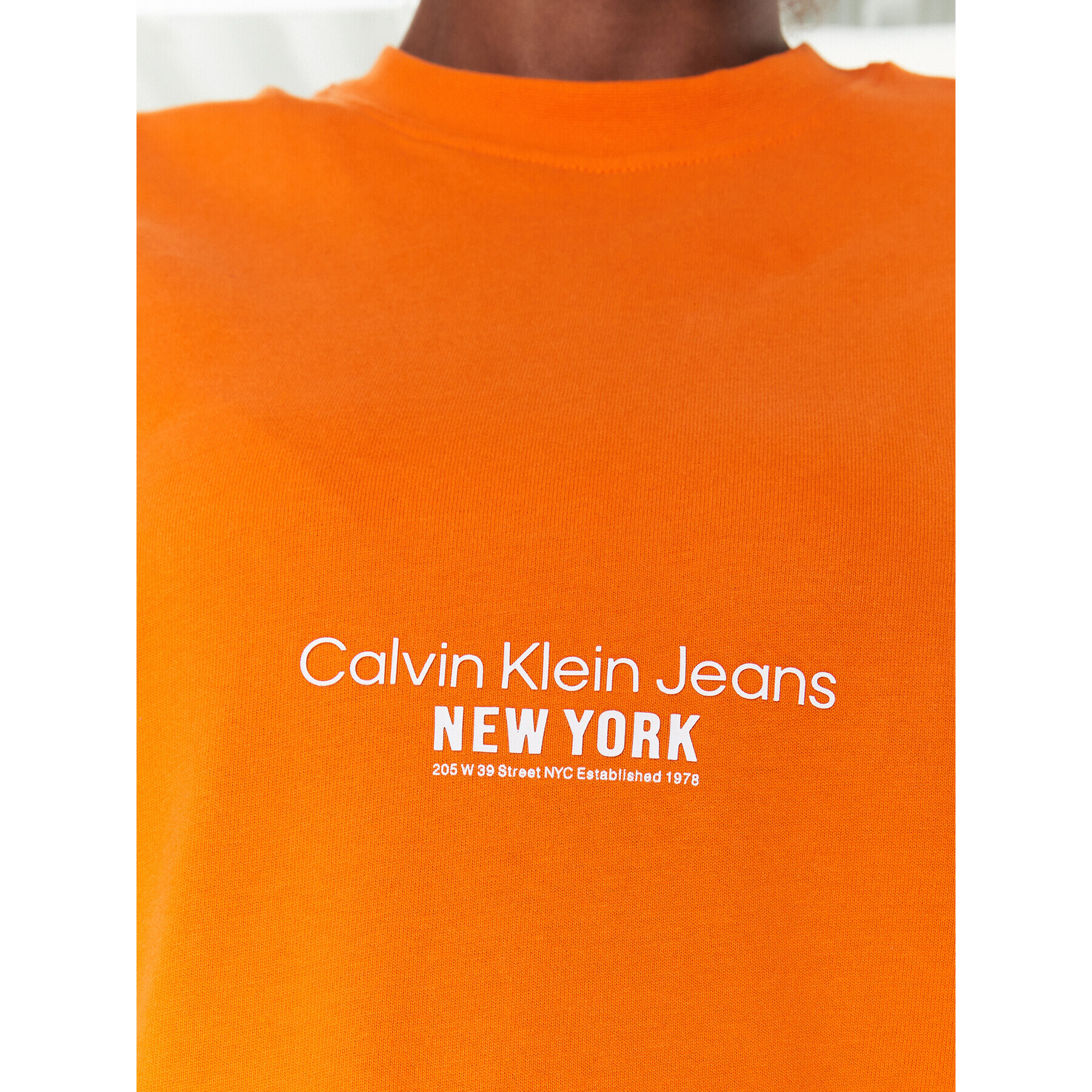 Calvin Klein Jeans Každodenné šaty J20J220755 Oranžová Relaxed Fit - Pepit.sk