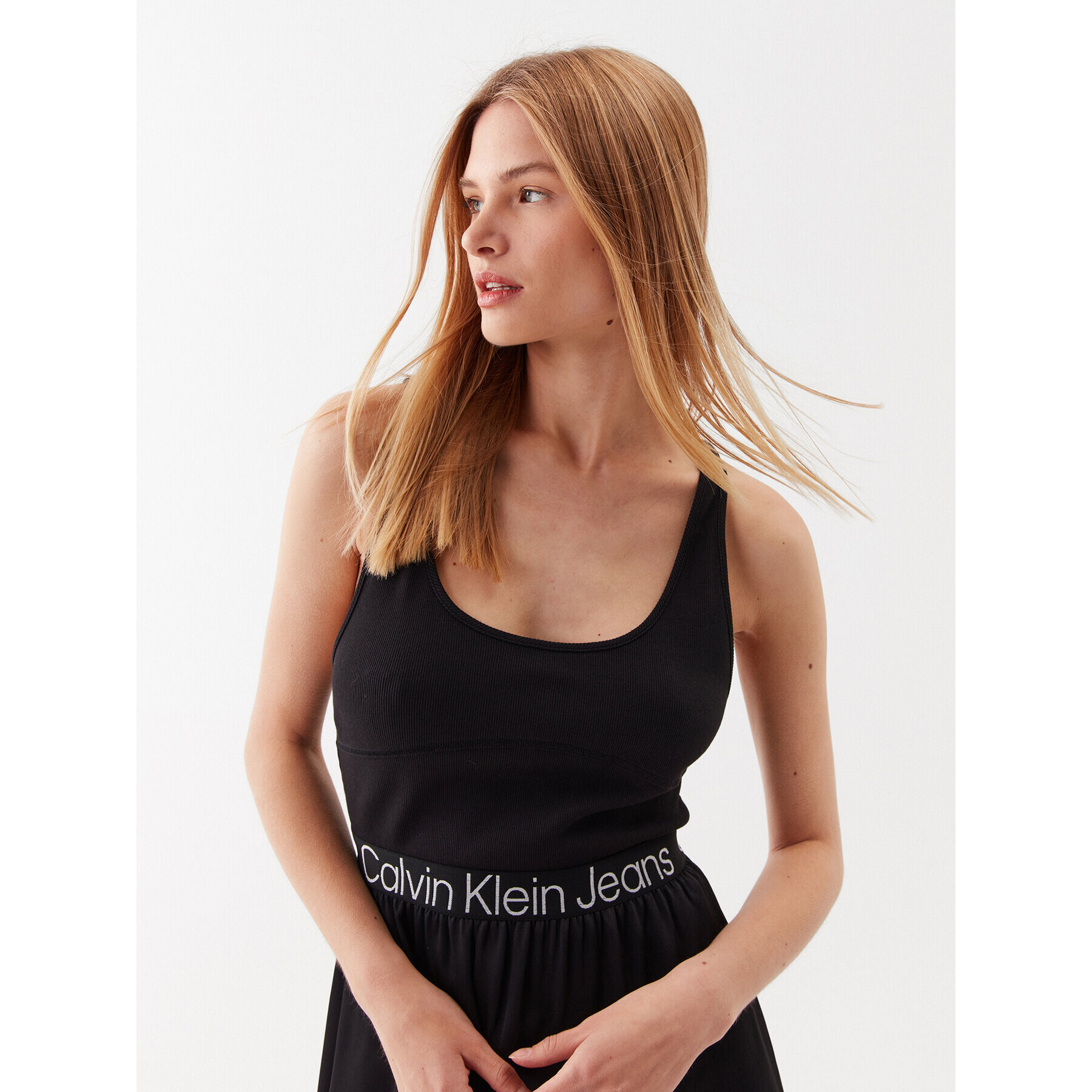 Calvin Klein Jeans Každodenné šaty J20J221624 Čierna Regular Fit - Pepit.sk