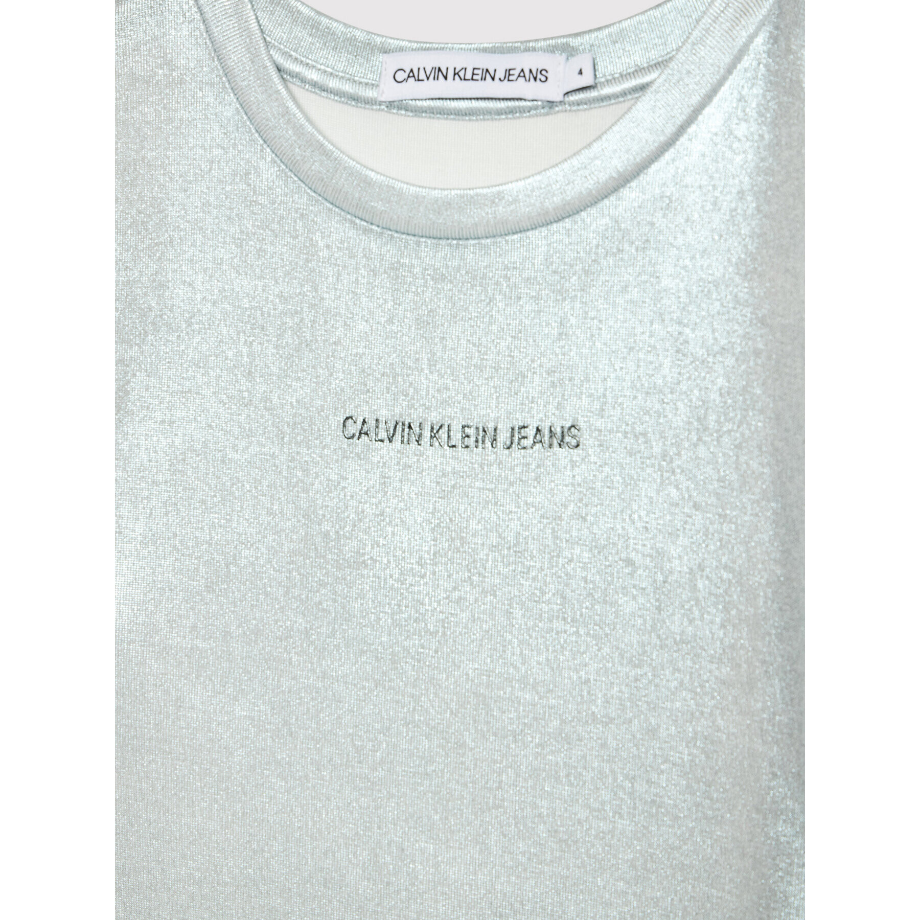 Calvin Klein Jeans Každodenné šaty Silver Coated IG0IG01212 Strieborná Regular Fit - Pepit.sk