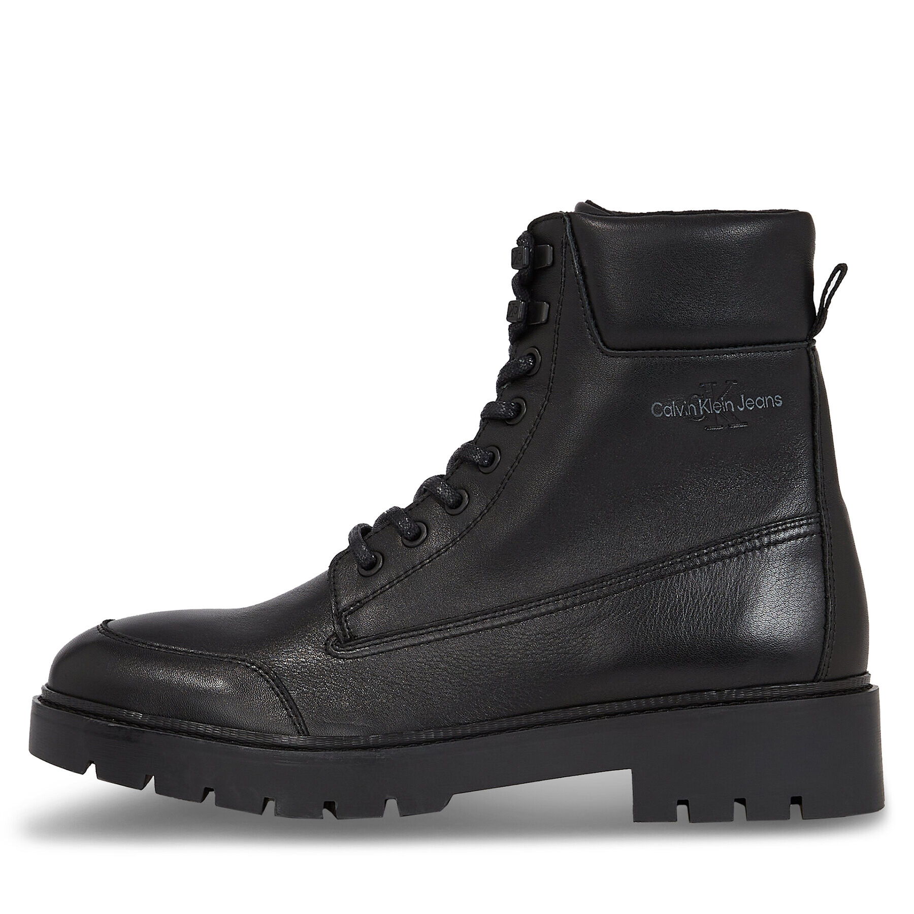 Calvin Klein Jeans Outdoorová obuv Combat Mid Laceup Wl Lth YM0YM00847 Čierna - Pepit.sk