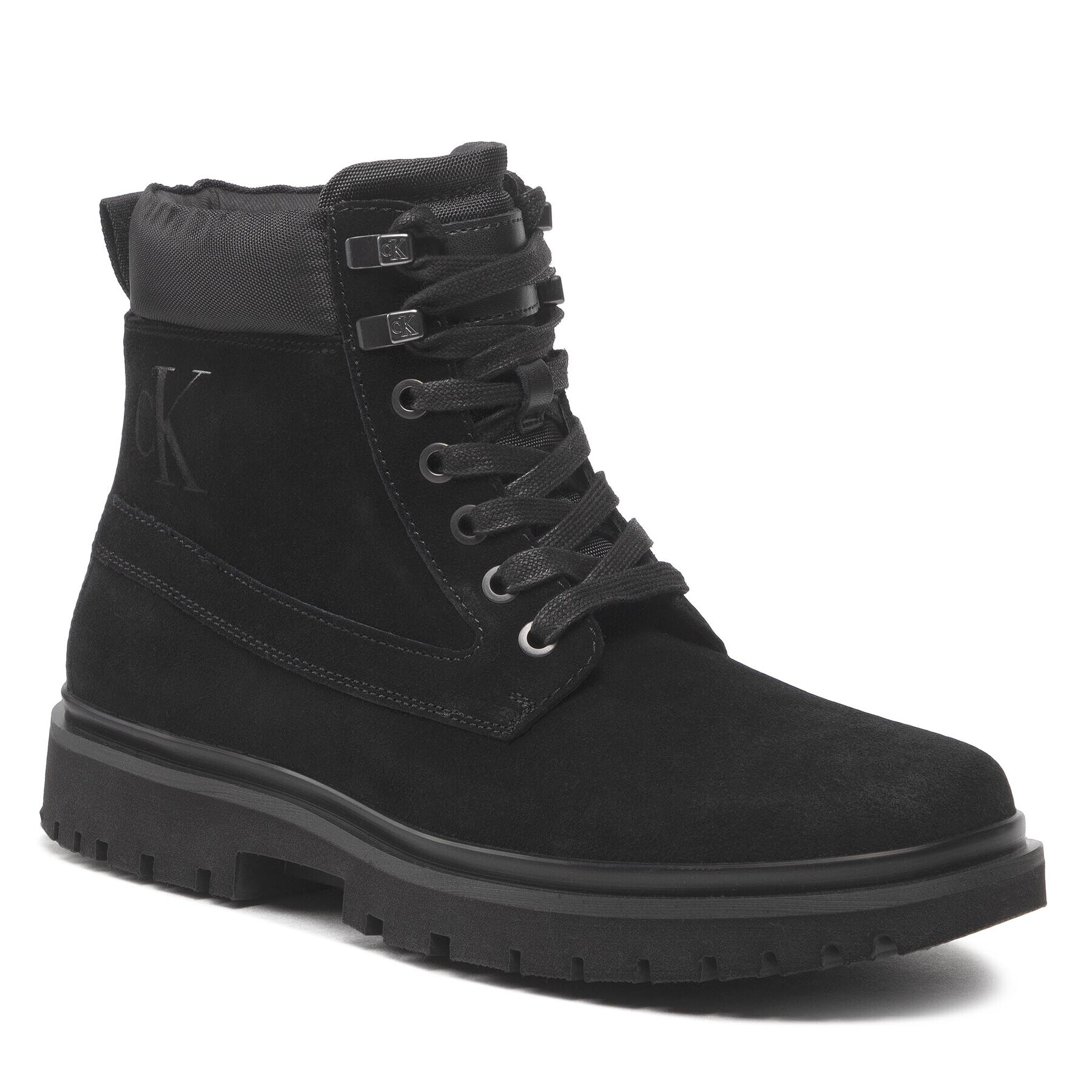 Calvin Klein Jeans Outdoorová obuv Lug Mid Laceup Boot Hike YM0YM00270 Čierna - Pepit.sk