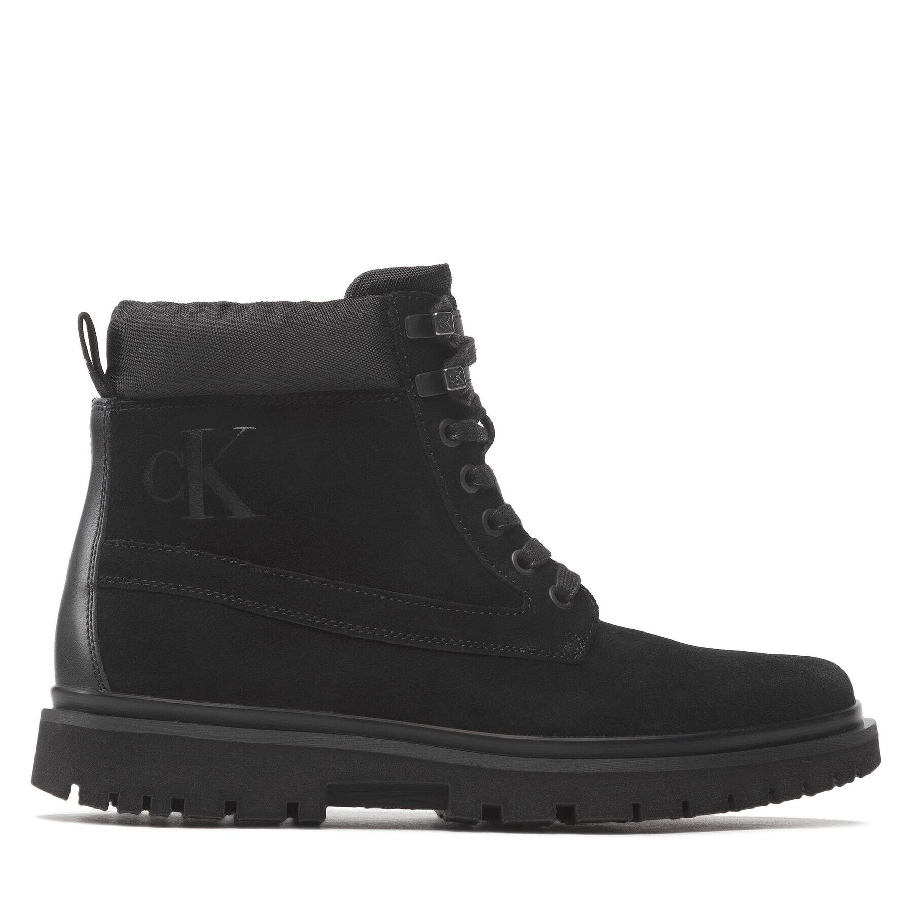 Calvin Klein Jeans Outdoorová obuv Lug Mid Laceup Boot Hike YM0YM00270 Čierna - Pepit.sk