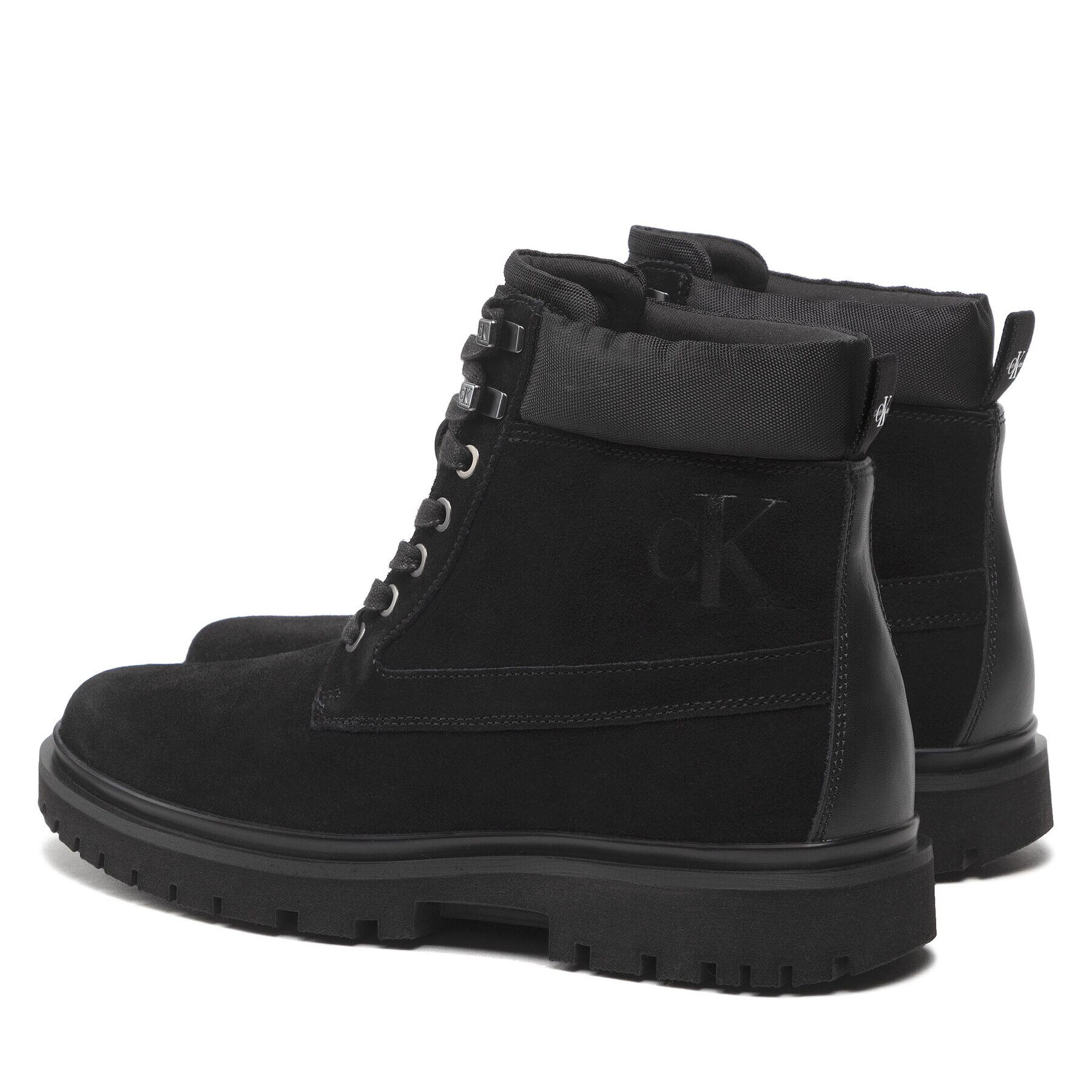 Calvin Klein Jeans Outdoorová obuv Lug Mid Laceup Boot Hike YM0YM00270 Čierna - Pepit.sk