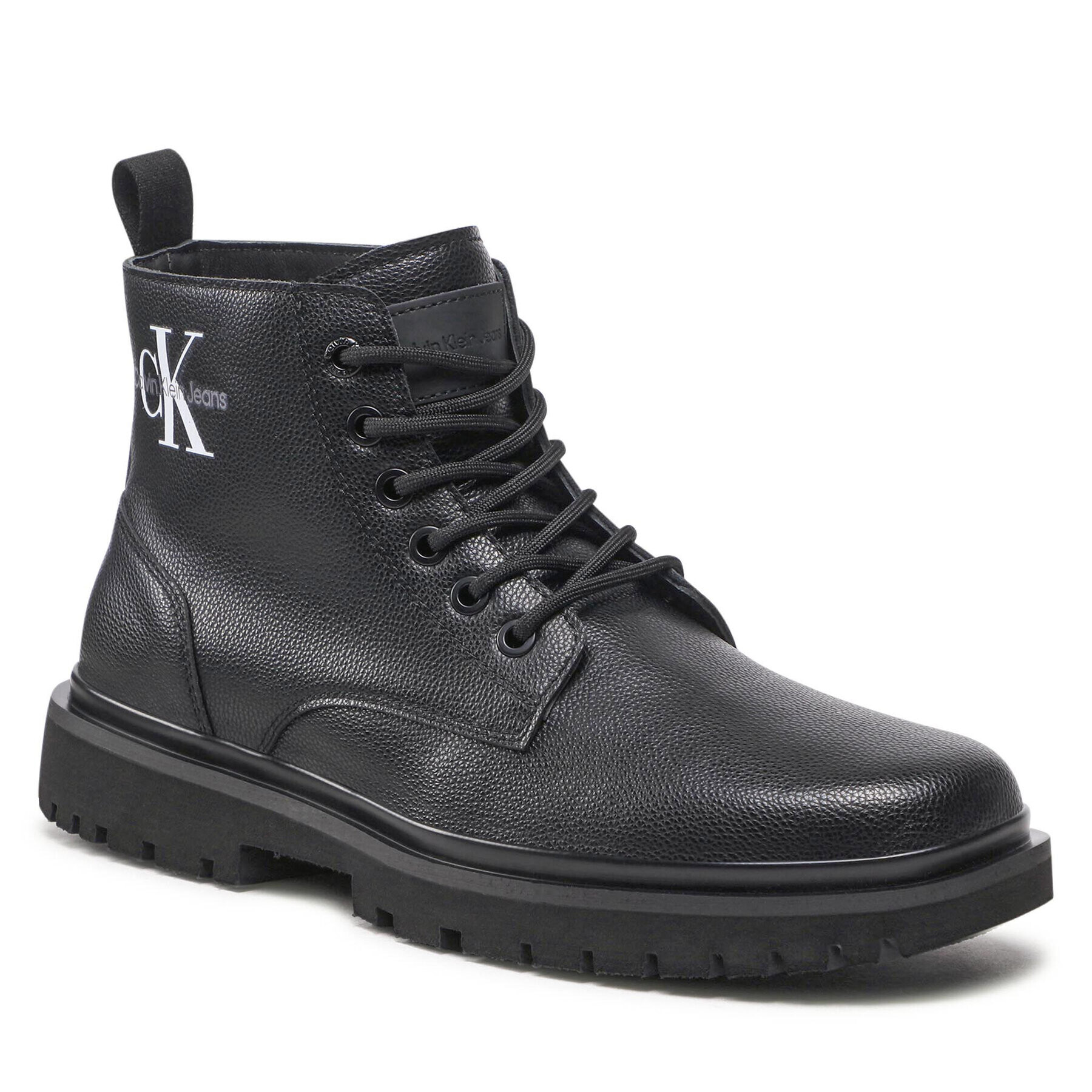 Calvin Klein Jeans Outdoorová obuv Lug Mid Laceup Boot YM0YM00543 Čierna - Pepit.sk