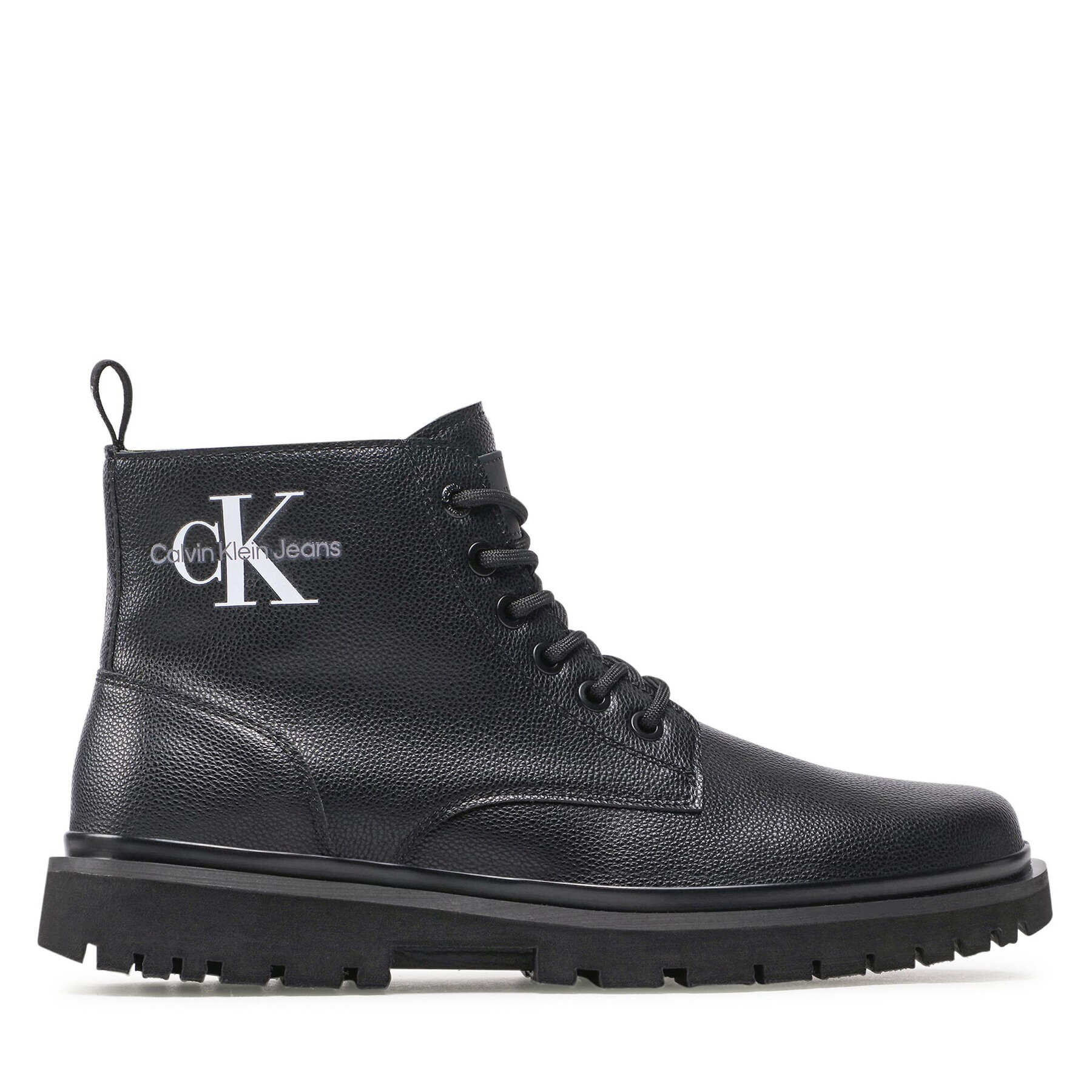 Calvin Klein Jeans Outdoorová obuv Lug Mid Laceup Boot YM0YM00543 Čierna - Pepit.sk