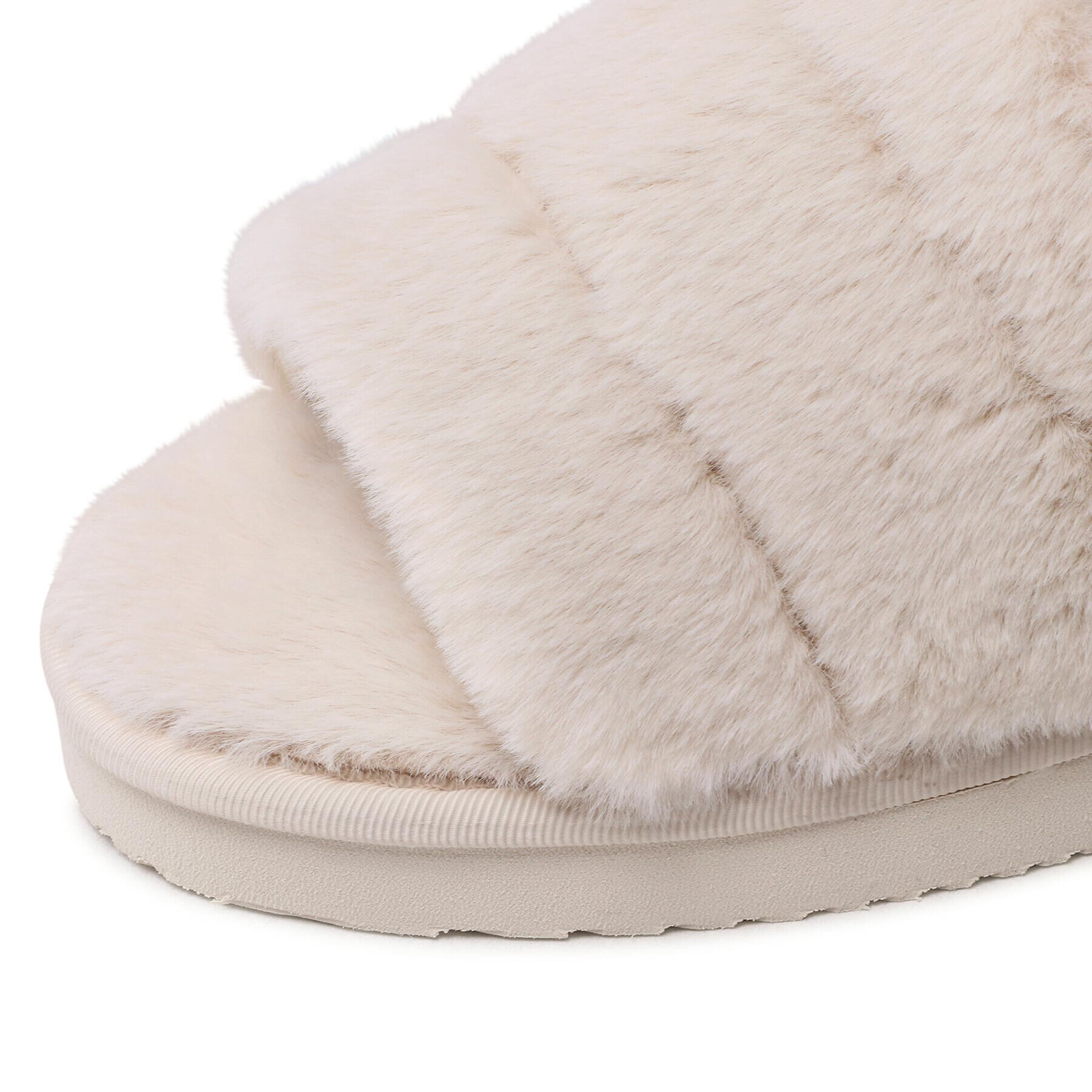 Calvin Klein Jeans Papuče Home Slipper Fakefur Elastic YW0YW00751 Béžová - Pepit.sk