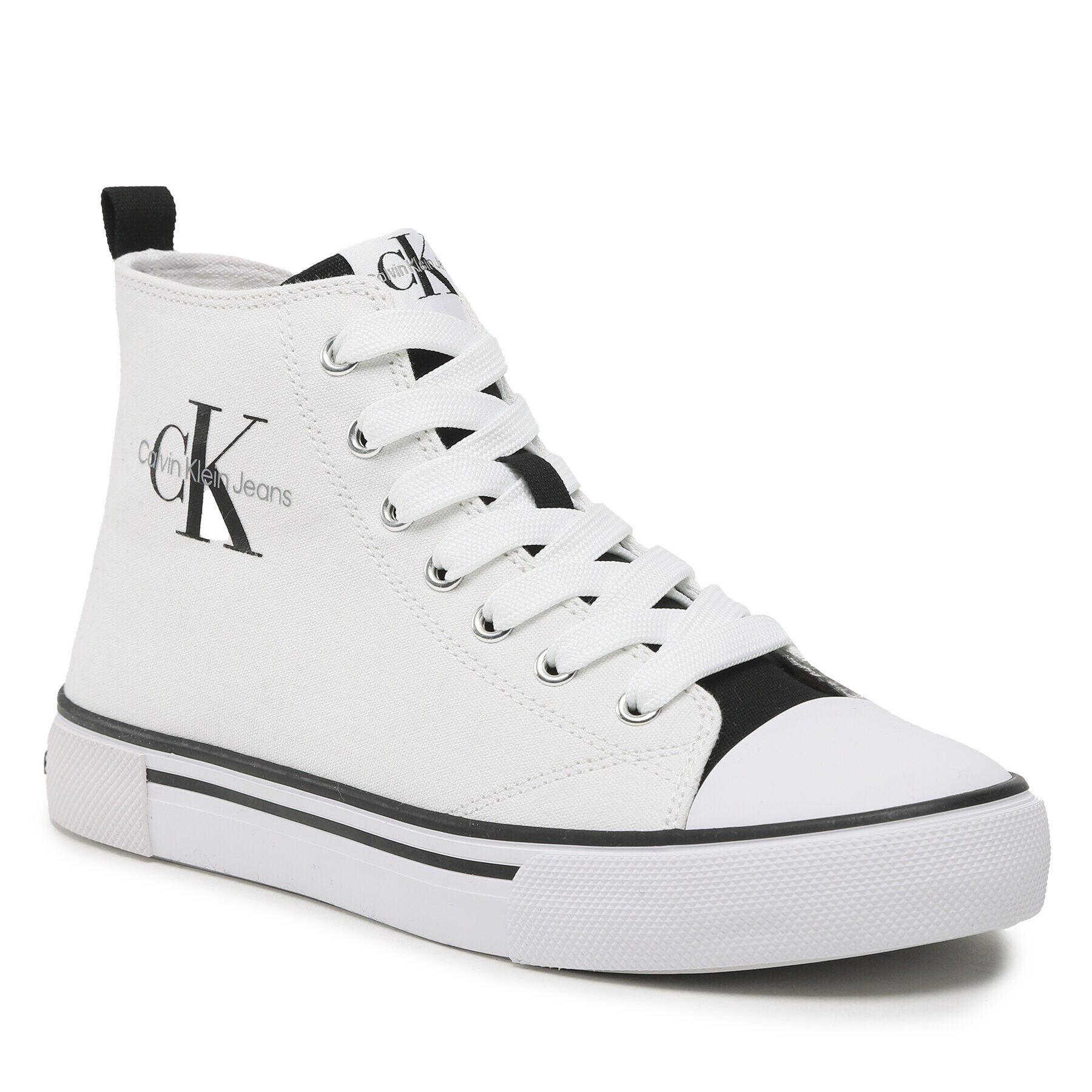 Calvin Klein Jeans Plátenky High Top Lace-Up Sneaker V3X9-80569-0890 S Biela - Pepit.sk