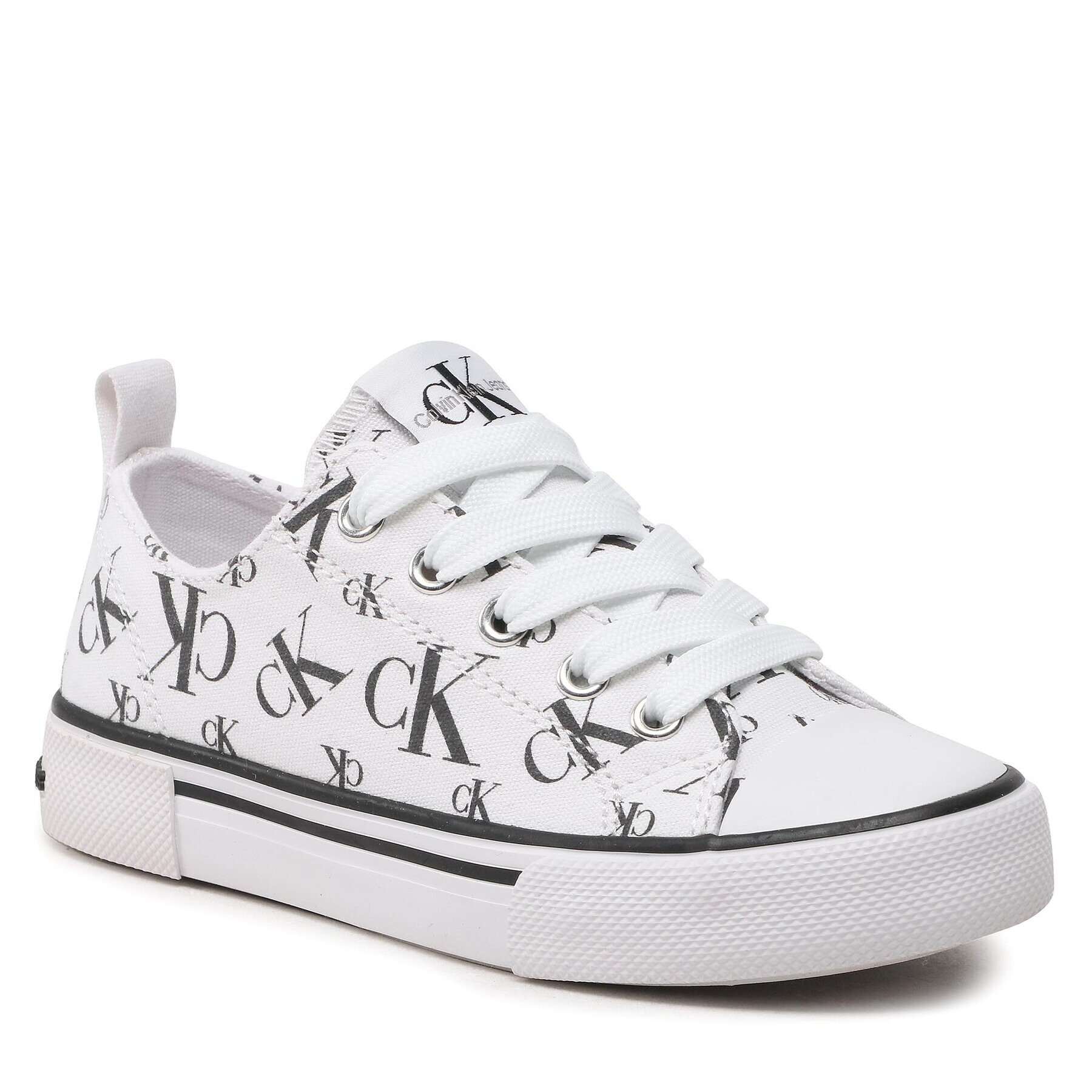 Calvin Klein Jeans Plátenky Logo All Over Low Cut Lace-Up Sneaker V3X9-80570-0890 M Biela - Pepit.sk