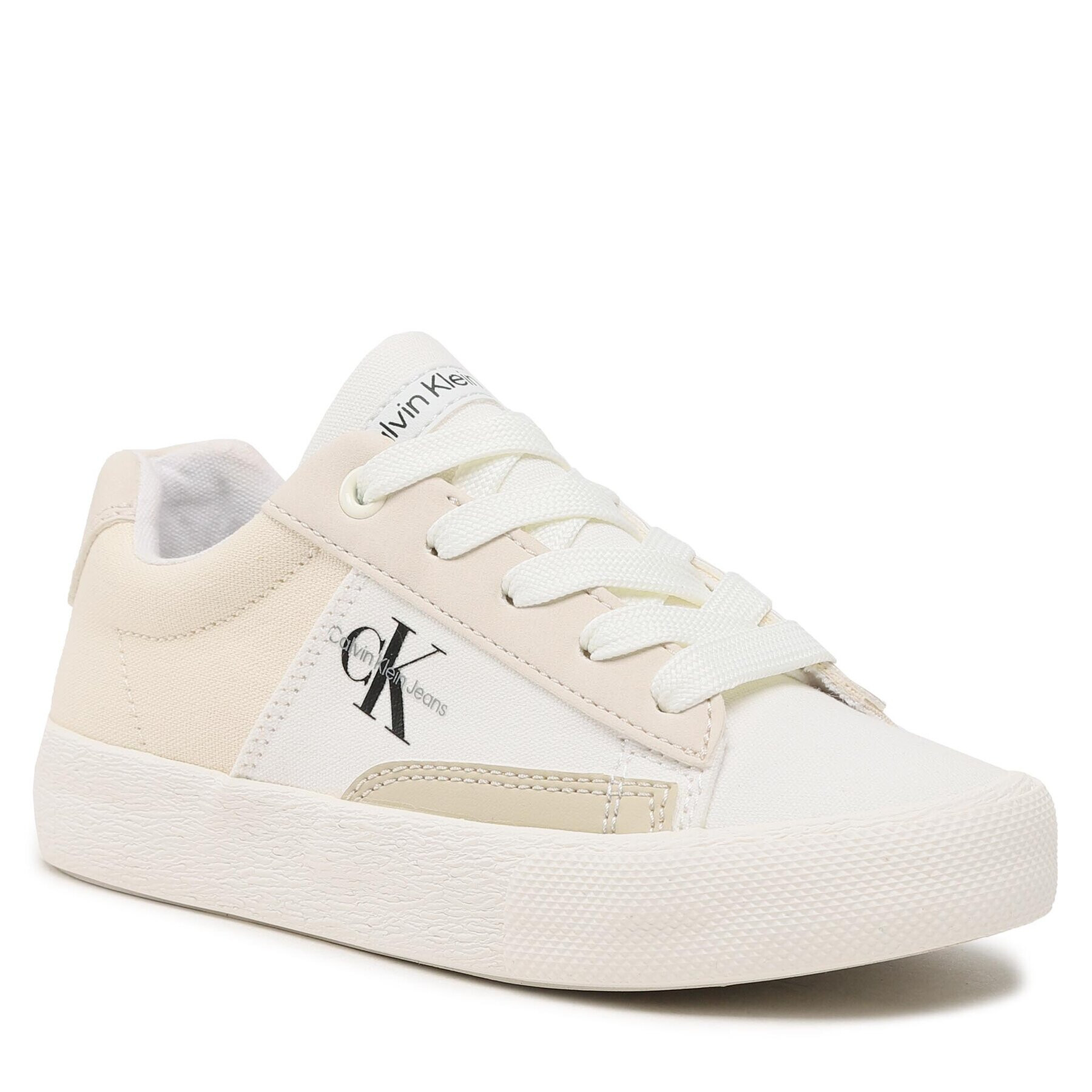 Calvin Klein Jeans Plátenky Low Cut Lace-Up Sneaker V3X9-80564-1355 M Béžová - Pepit.sk