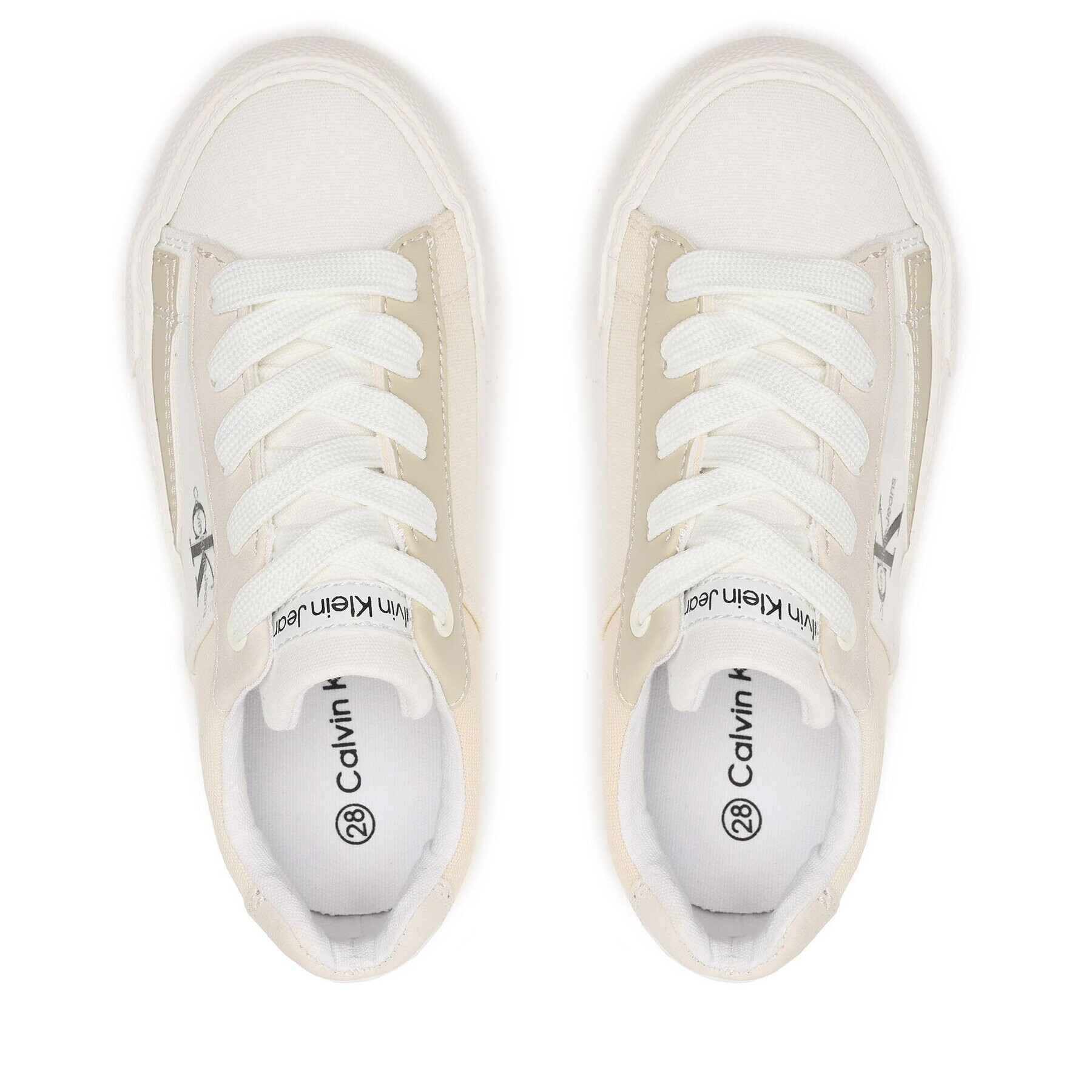 Calvin Klein Jeans Plátenky Low Cut Lace-Up Sneaker V3X9-80564-1355 M Béžová - Pepit.sk