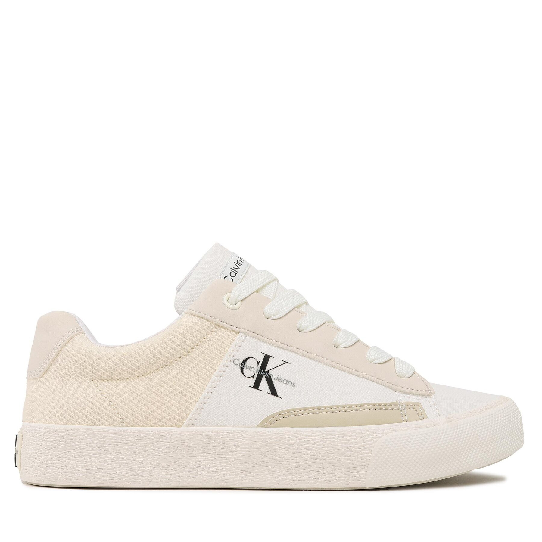 Calvin Klein Jeans Plátenky Low Cut Lace-Up Sneaker V3X9-80564-1355 S Béžová - Pepit.sk