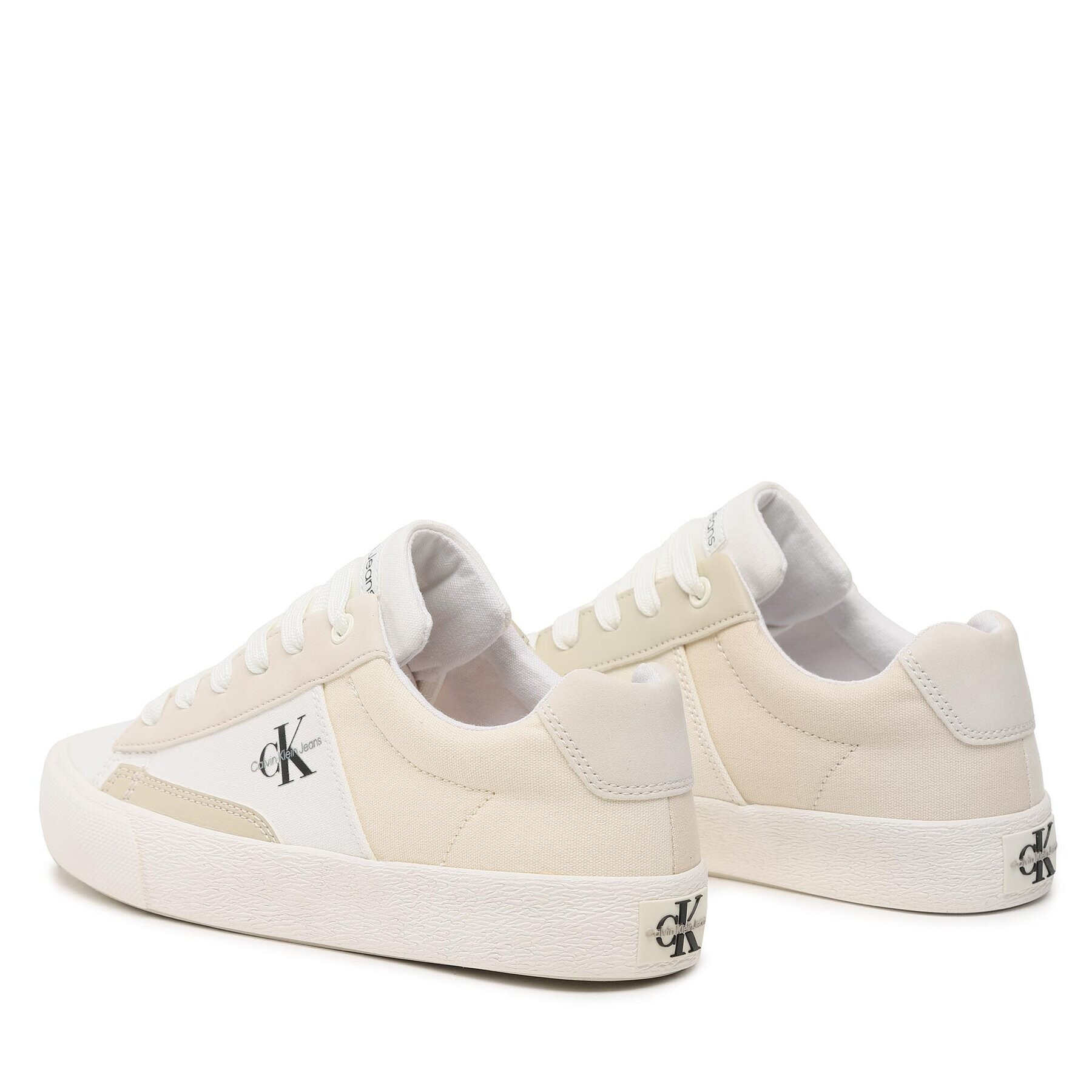 Calvin Klein Jeans Plátenky Low Cut Lace-Up Sneaker V3X9-80564-1355 S Béžová - Pepit.sk