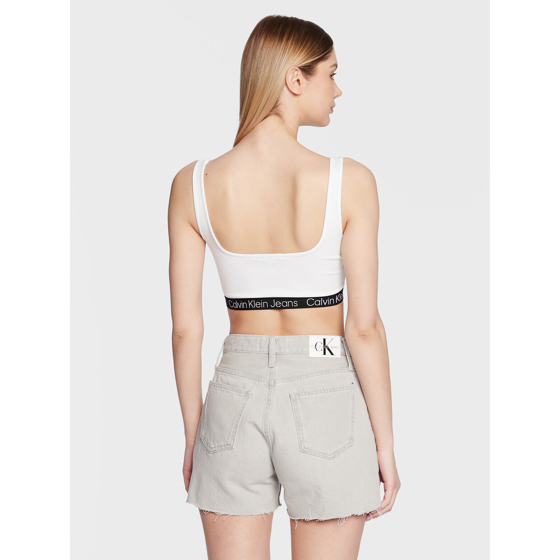 Calvin Klein Jeans Podprsenkový top J20J220772 Biela - Pepit.sk