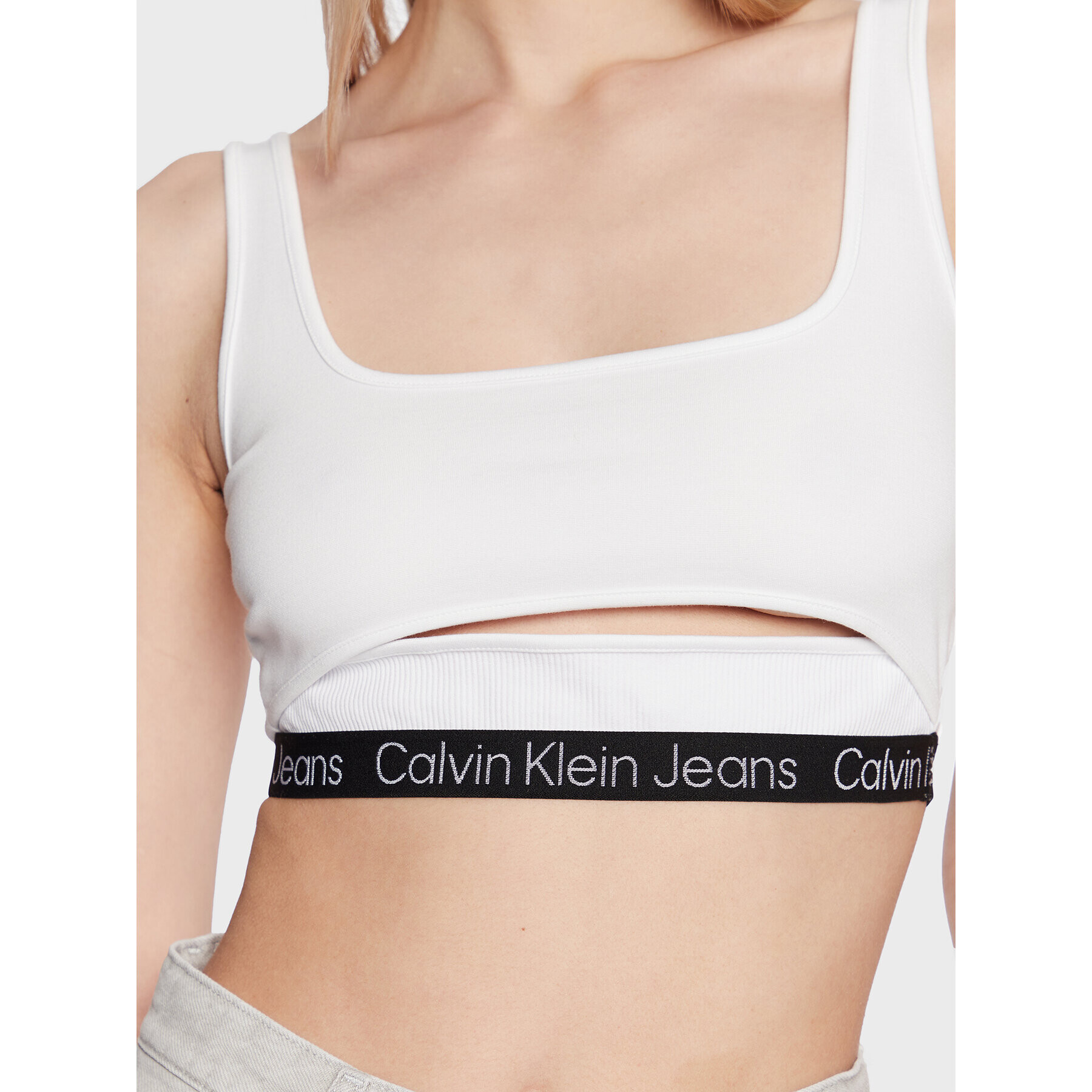 Calvin Klein Jeans Podprsenkový top J20J220772 Biela - Pepit.sk