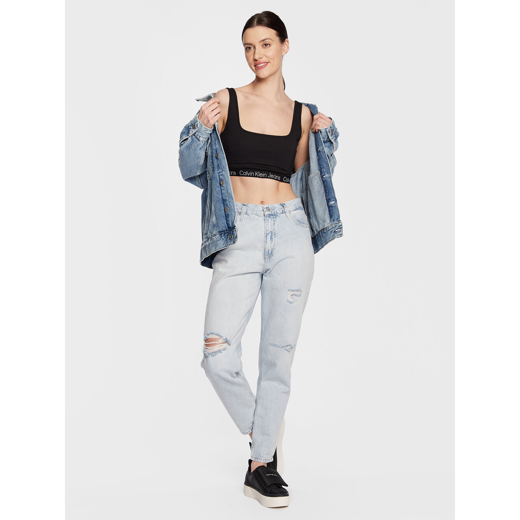 Calvin Klein Jeans Podprsenkový top J20J220772 Čierna - Pepit.sk