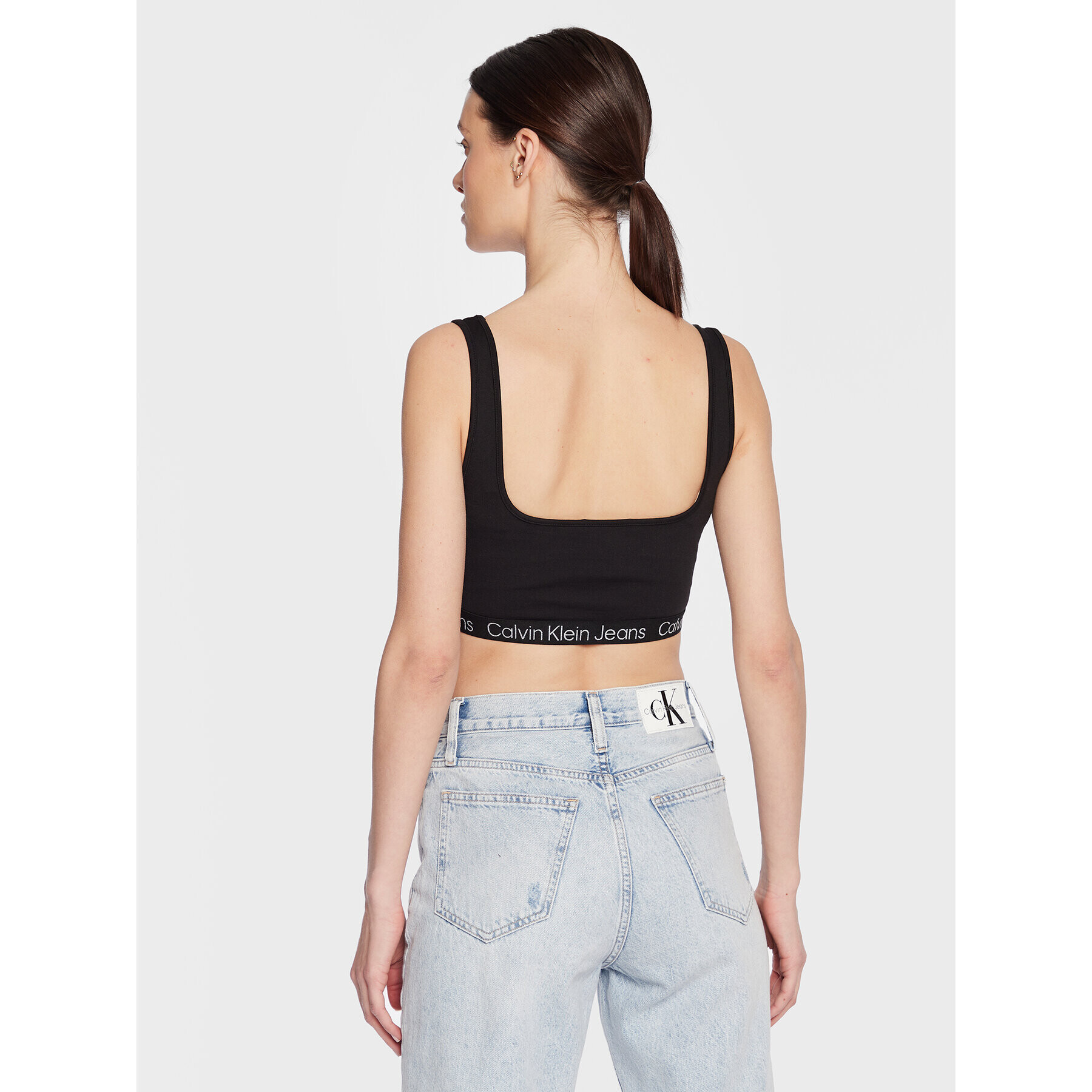 Calvin Klein Jeans Podprsenkový top J20J220772 Čierna - Pepit.sk