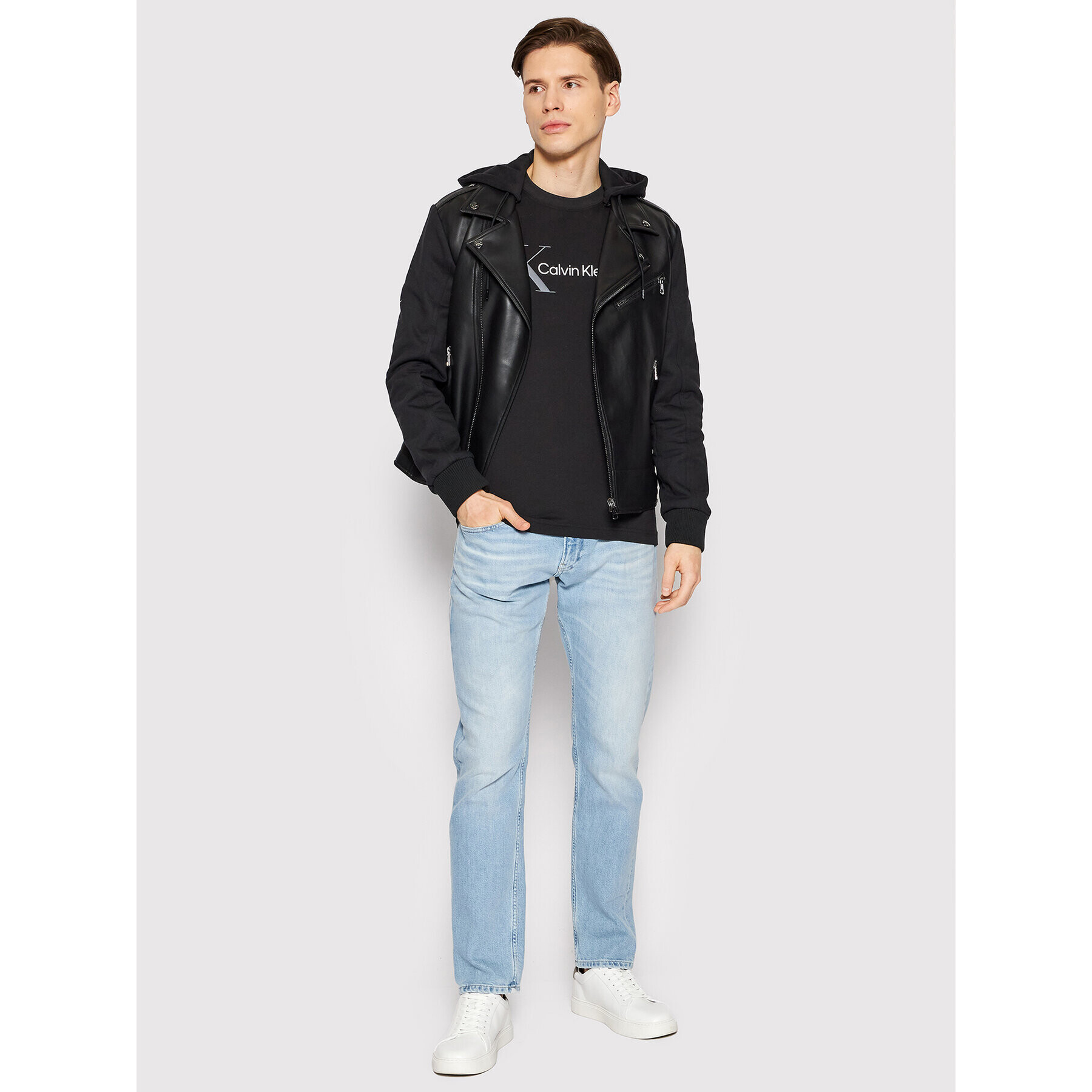 Calvin Klein Jeans Prechodná bunda J30J319686 Čierna Regular Fit - Pepit.sk