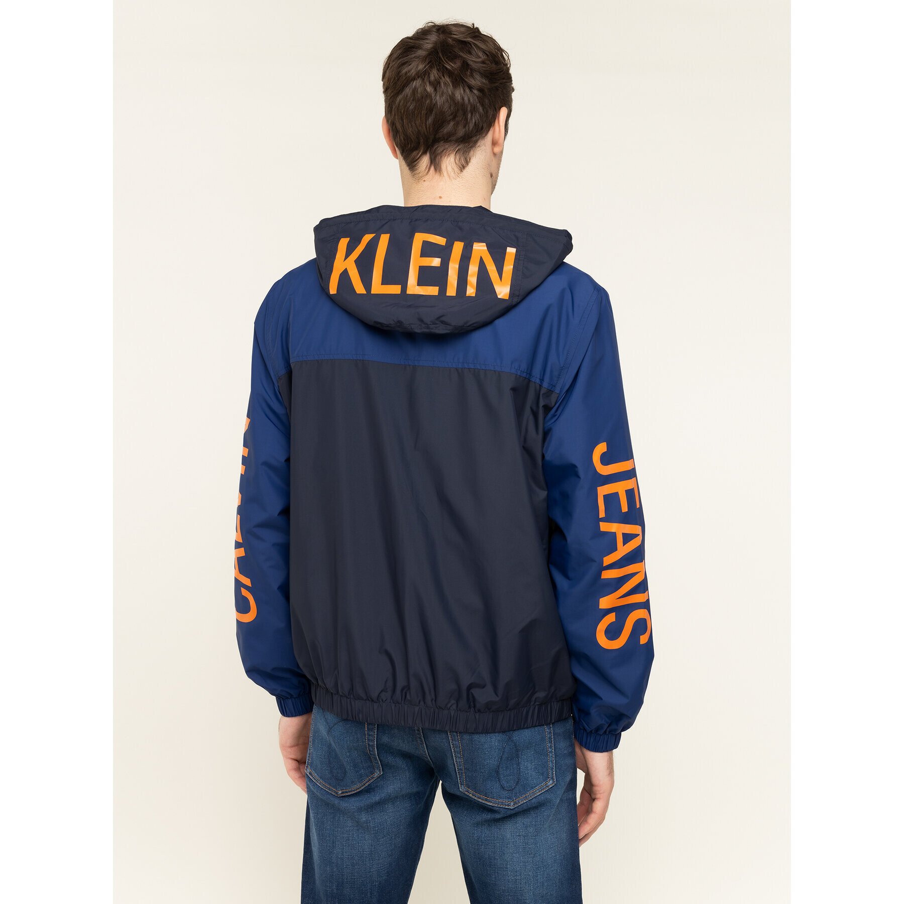 Calvin Klein Jeans Prechodná bunda Windbreaker J30J314239 Tmavomodrá Regular Fit - Pepit.sk