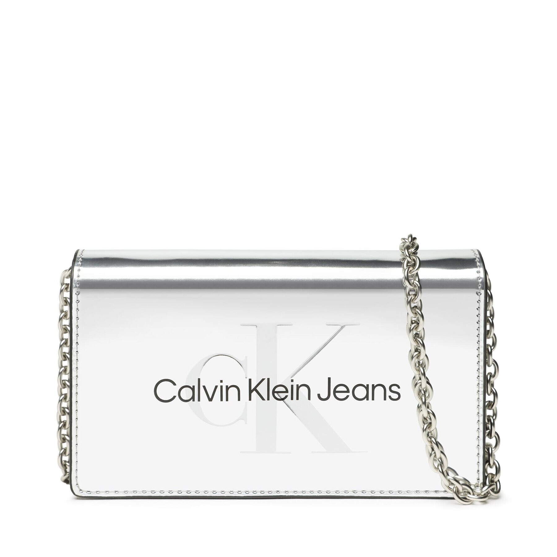 Calvin Klein Jeans Puzdro na telefón Sculpted Ew Flap Phone Cb Silver K60K610406 Strieborná - Pepit.sk