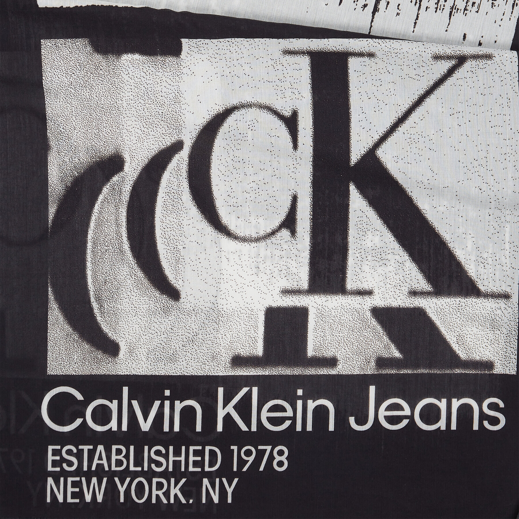 Calvin Klein Jeans Šál Monogram Stole 70X180 K60K610912 Čierna - Pepit.sk