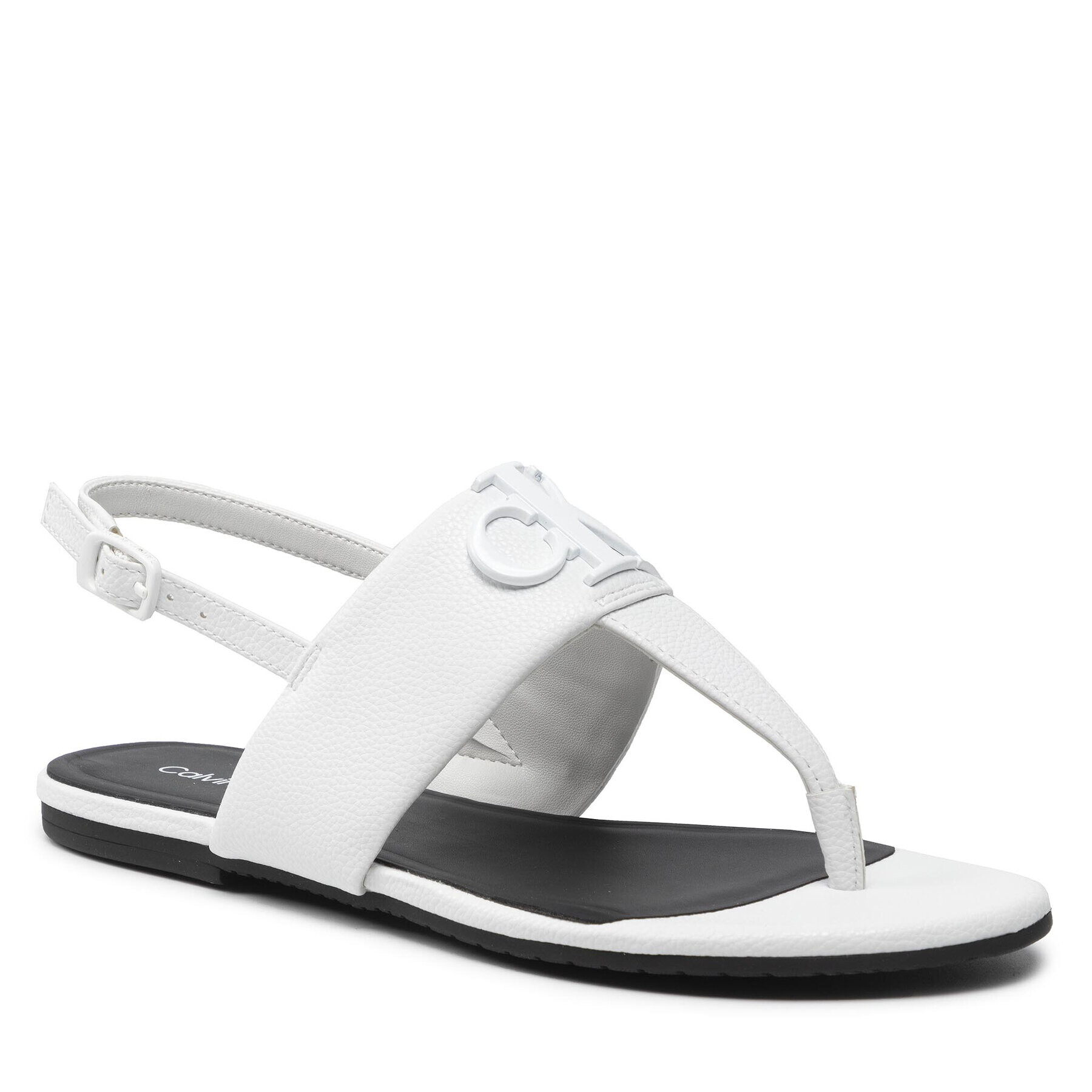 Calvin Klein Jeans Sandále Flat Sandal Hw Lth 2 YW0YW00544 Biela - Pepit.sk