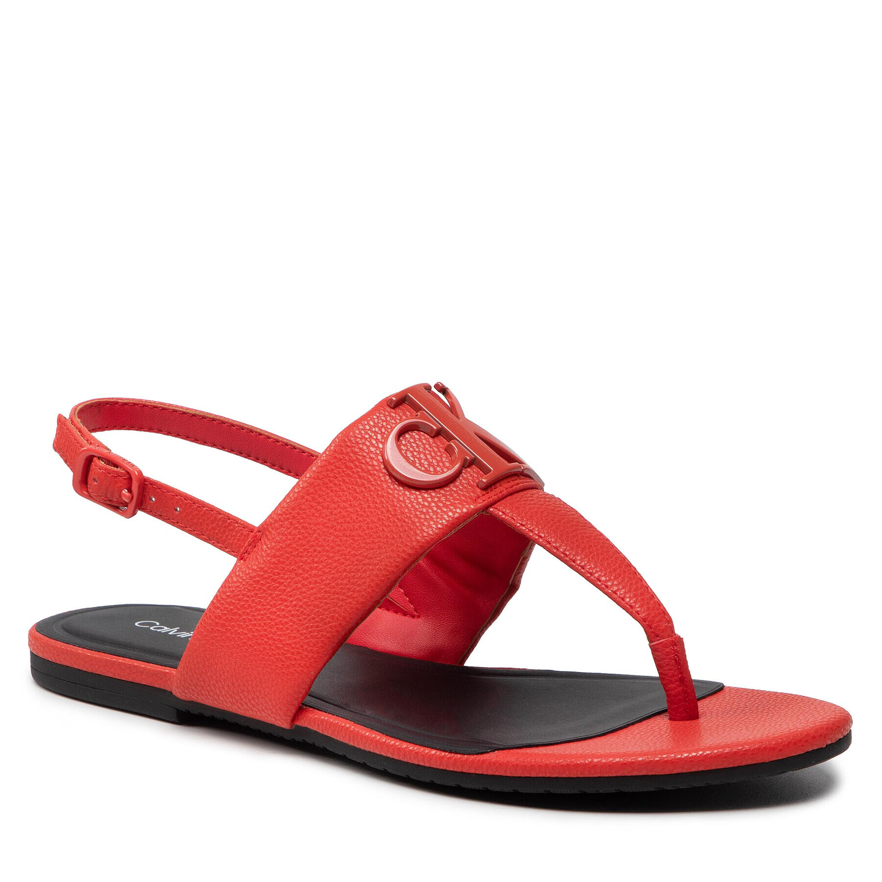 Calvin Klein Jeans Sandále Flat Sandal Hw Lth 2 YW0YW00544 Červená - Pepit.sk