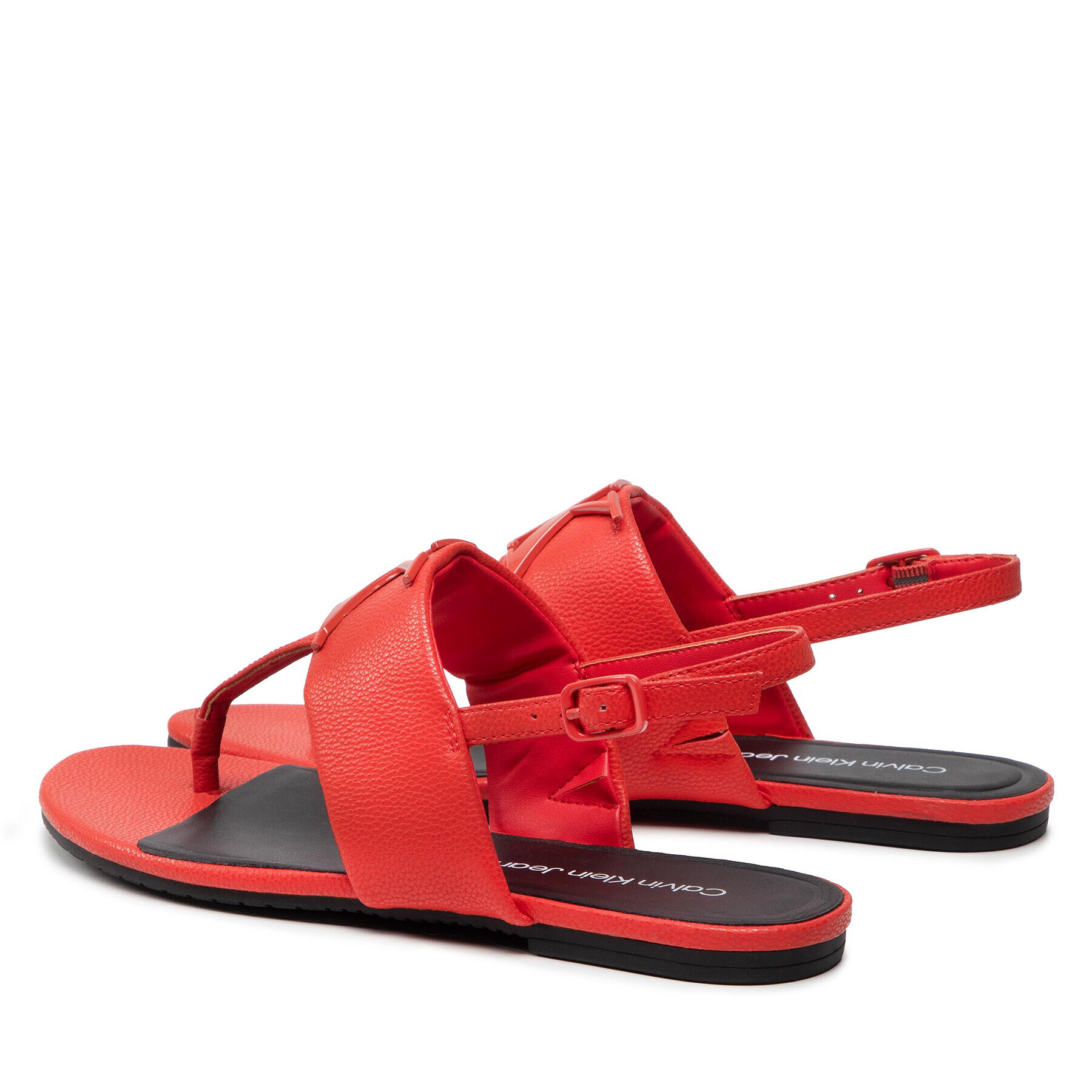 Calvin Klein Jeans Sandále Flat Sandal Hw Lth 2 YW0YW00544 Červená - Pepit.sk