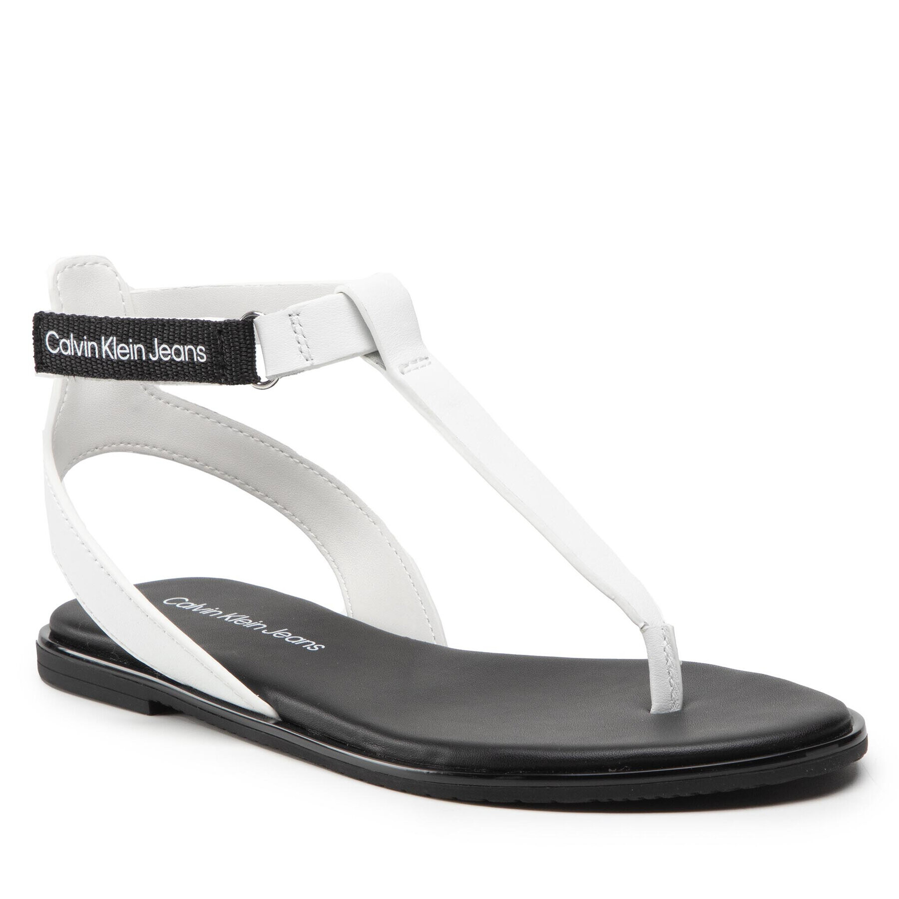 Calvin Klein Jeans Sandále Flat Sandal Toe YW0YW00545 Biela - Pepit.sk