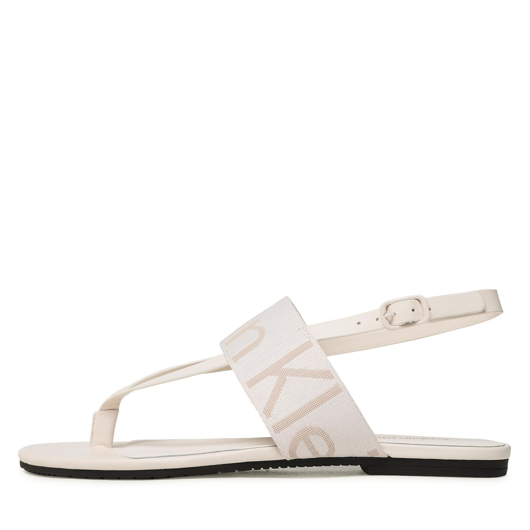 Calvin Klein Jeans Sandále Flat Sandal Toepost Webbing YW0YW00956 Biela - Pepit.sk