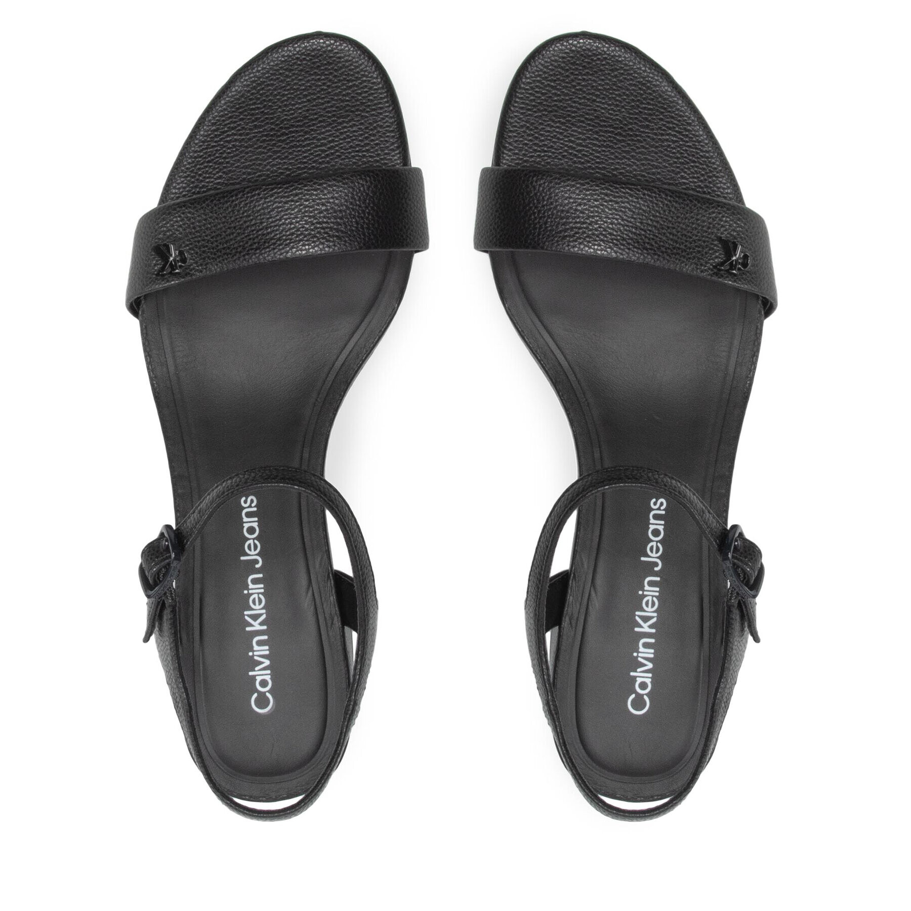 Calvin Klein Jeans Sandále Heel Sandal Strap Lth YW0YW00554 Čierna - Pepit.sk