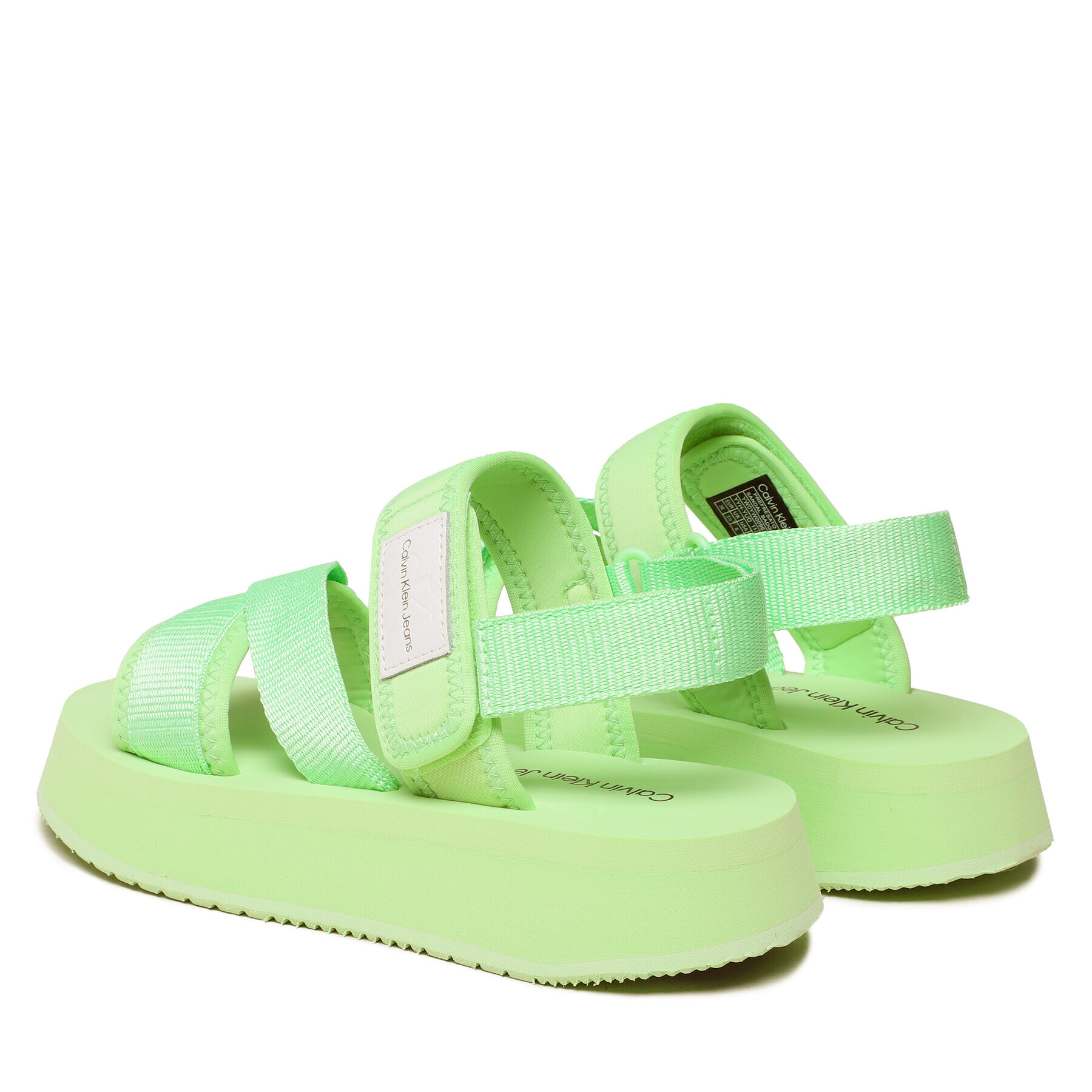 Calvin Klein Jeans Sandále Prefresato Sandal Badge YW0YW00967 Zelená - Pepit.sk