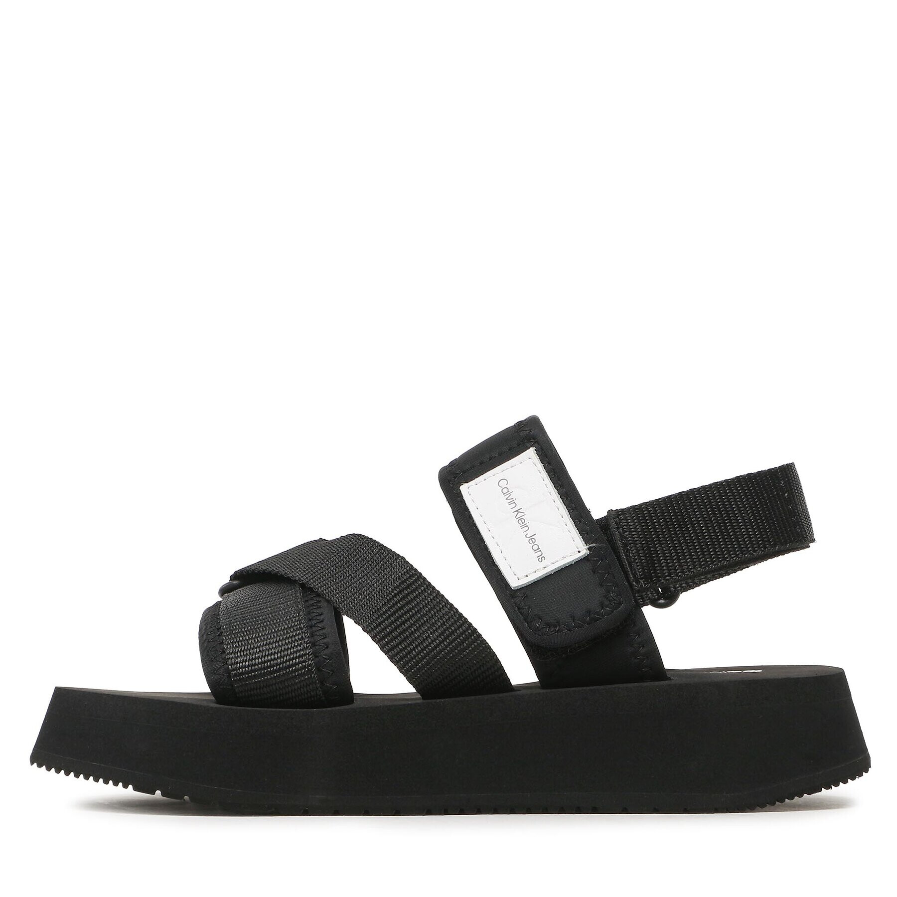 Calvin Klein Jeans Sandále Prefresato Sandal Bagde YW0YW00967 Čierna - Pepit.sk