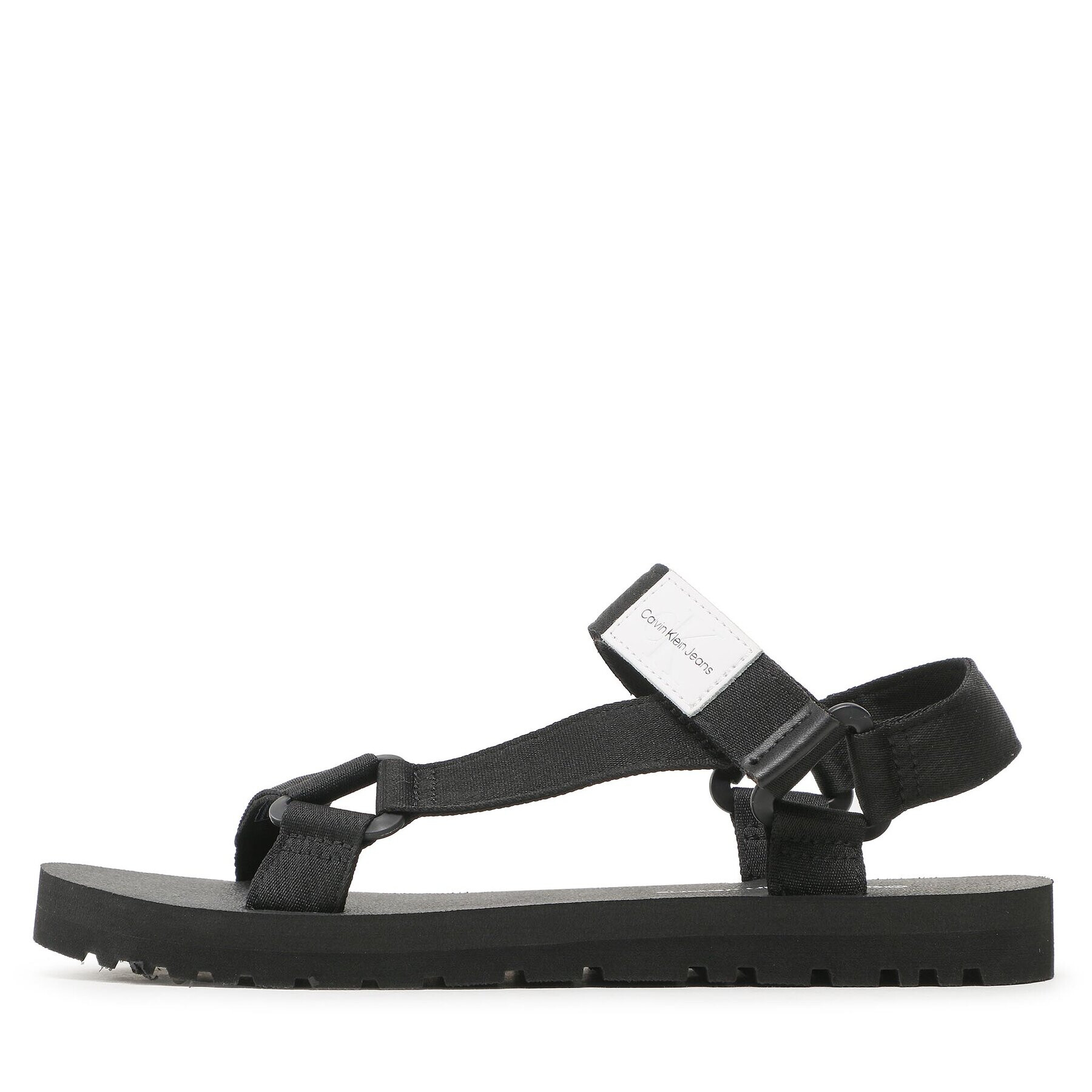 Calvin Klein Jeans Sandále Prefresato Webbing Strap Badge YM0YM00639 Čierna - Pepit.sk