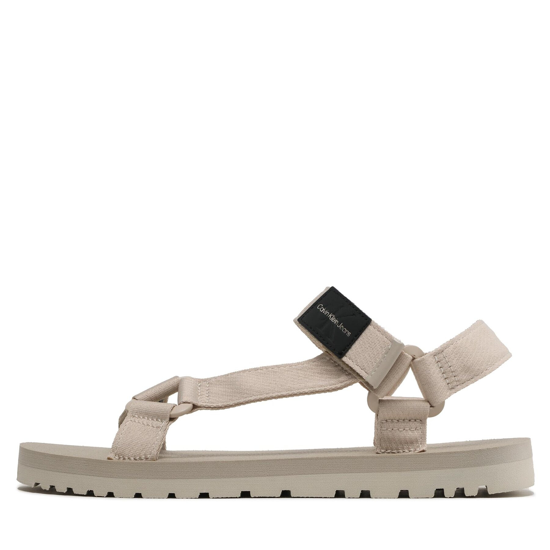 Calvin Klein Jeans Sandále Prefresato Webbing Strap Badge YM0YM00639 Sivá - Pepit.sk