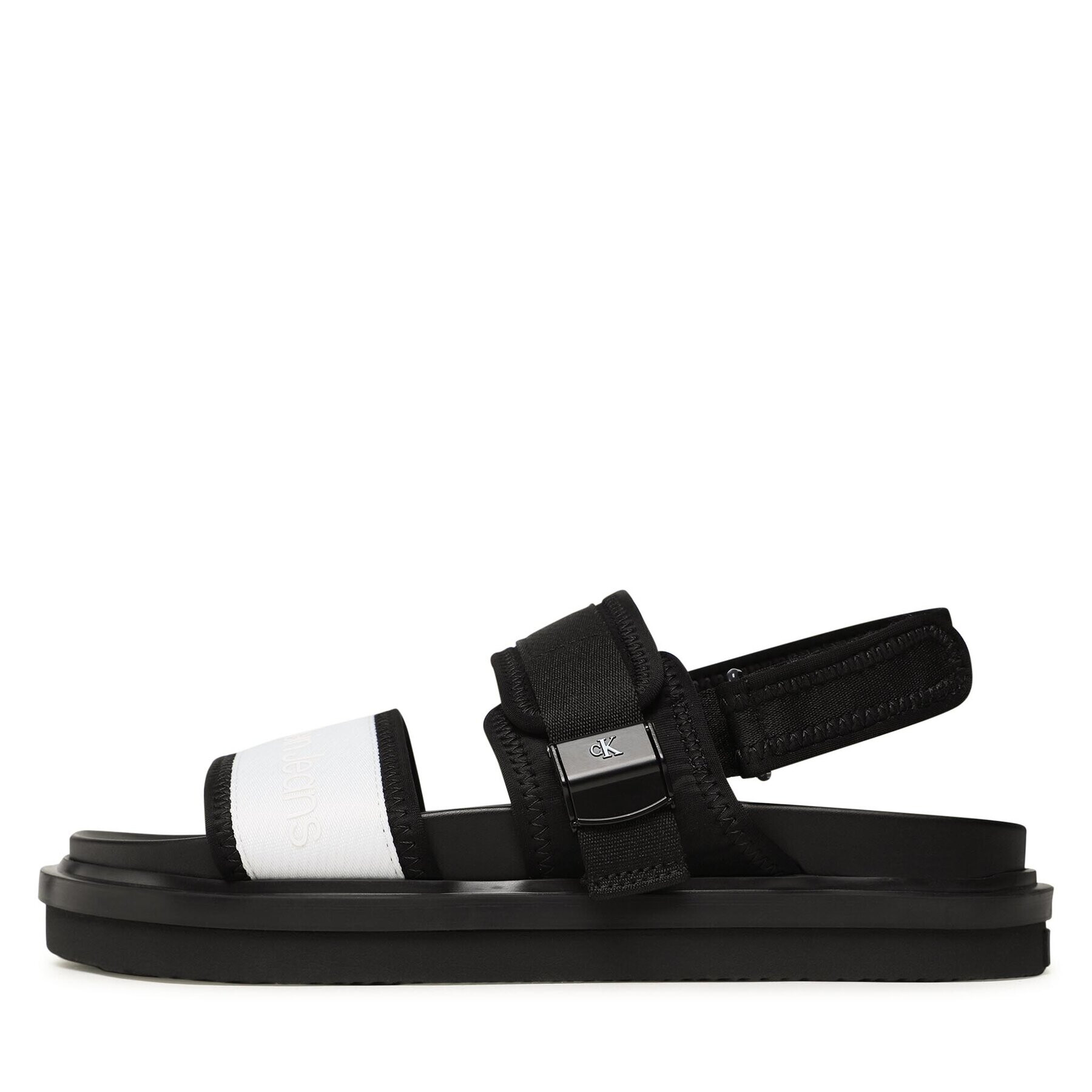 Calvin Klein Jeans Sandále Sandal Doublebar Hardware YM0YM00643 Čierna - Pepit.sk