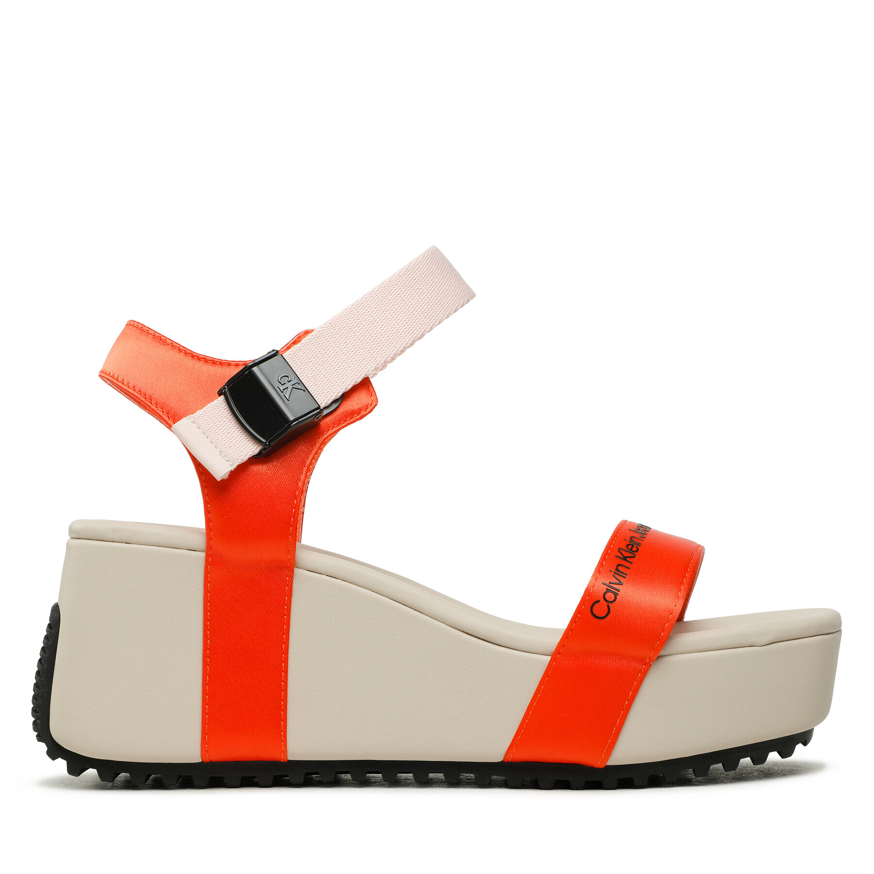 Calvin Klein Jeans Sandále Wedge Block Sandal Satin/Hw YW0YW00980 Oranžová - Pepit.sk