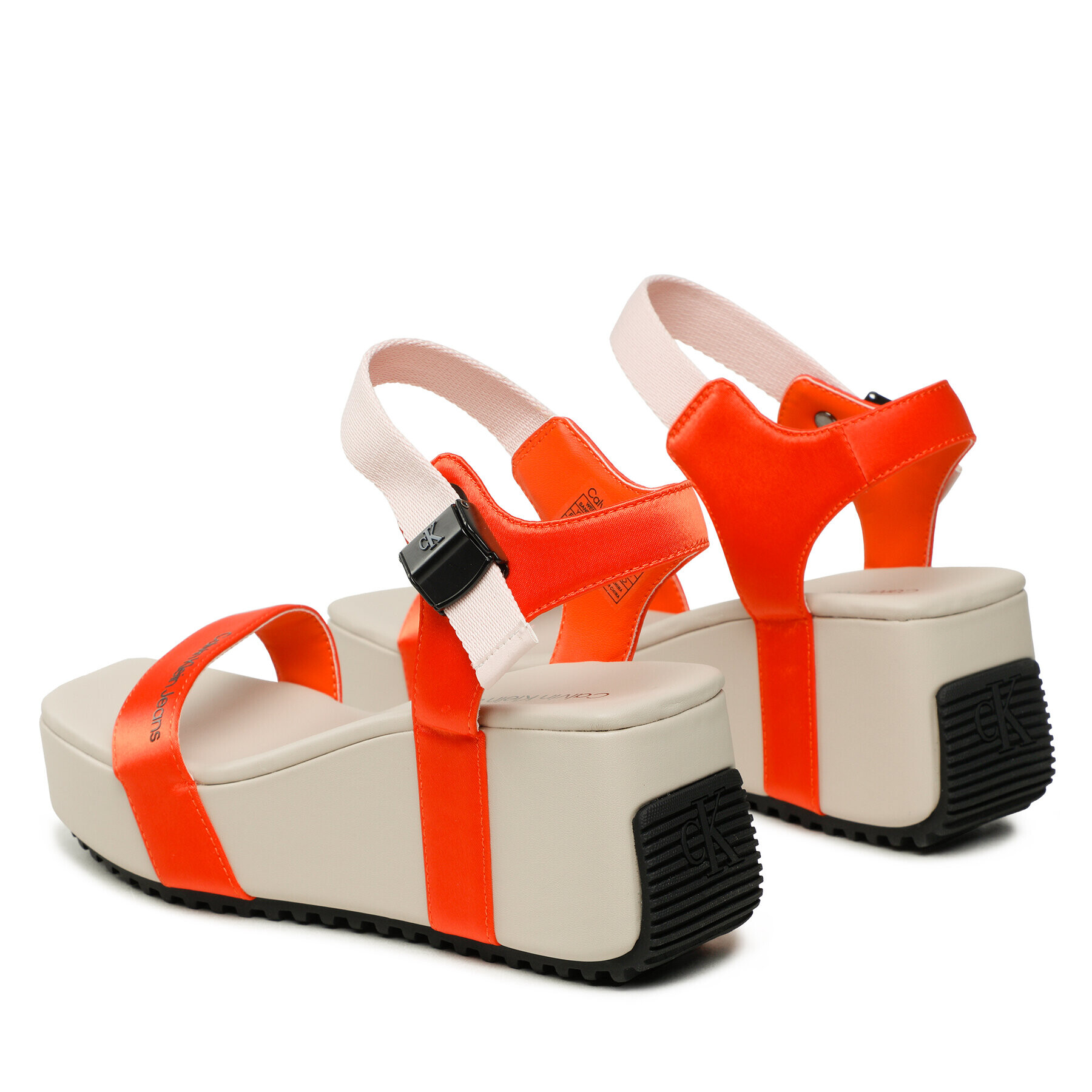 Calvin Klein Jeans Sandále Wedge Block Sandal Satin/Hw YW0YW00980 Oranžová - Pepit.sk