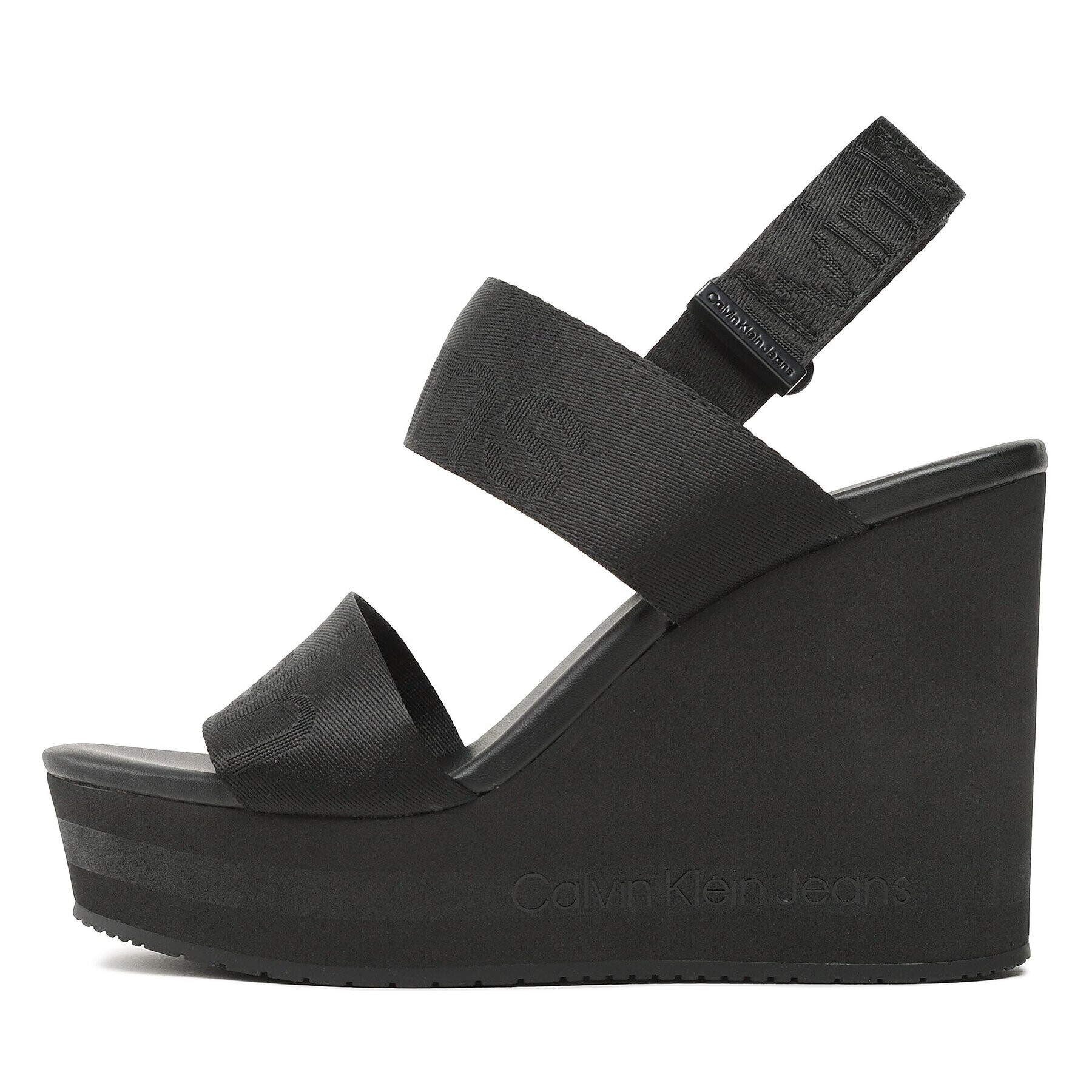 Calvin Klein Jeans Sandále Wedge Sandal Webbing YW0YW00959 Čierna - Pepit.sk