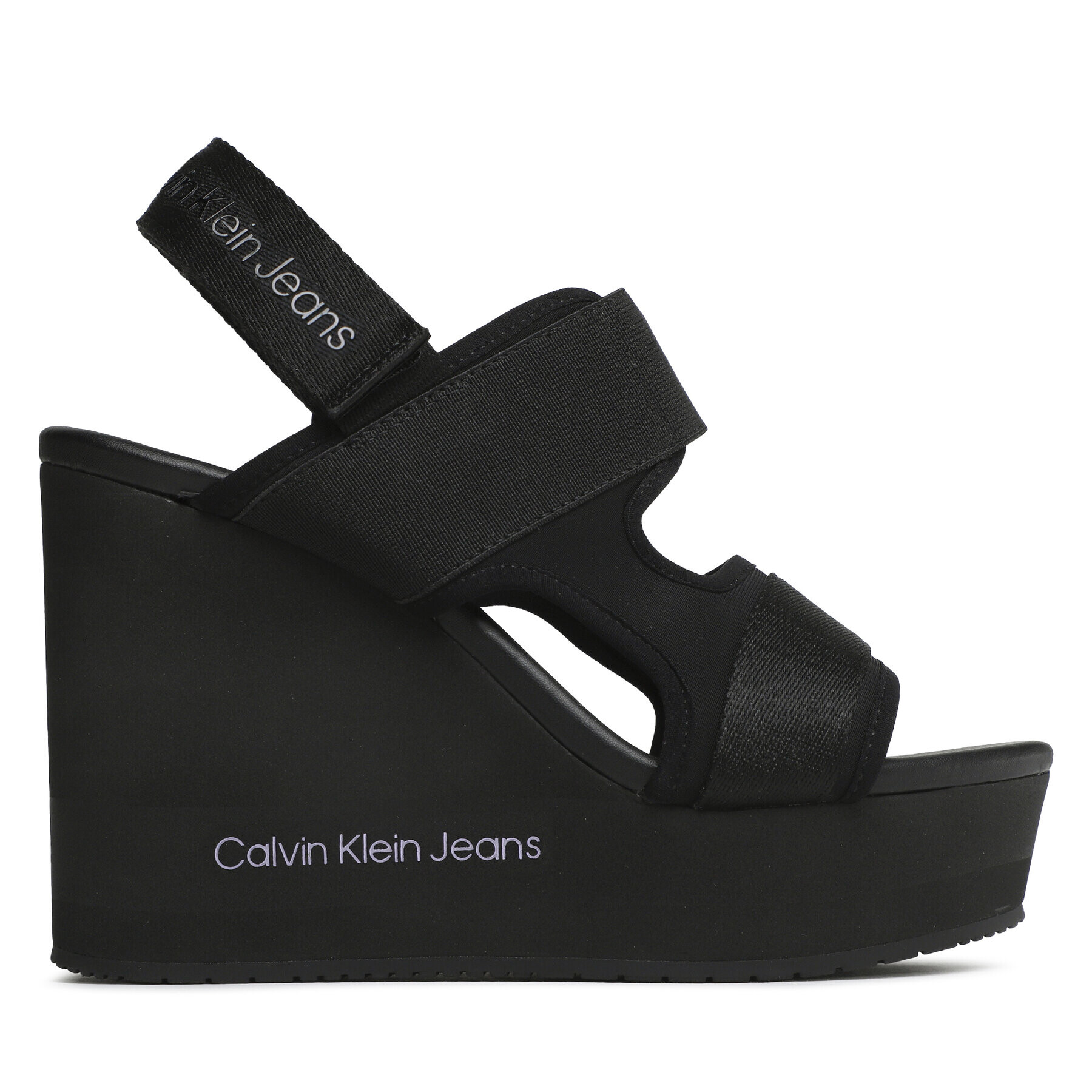 Calvin Klein Jeans Sandále Wedge Sandal Webbing YW0YW01073 Čierna - Pepit.sk