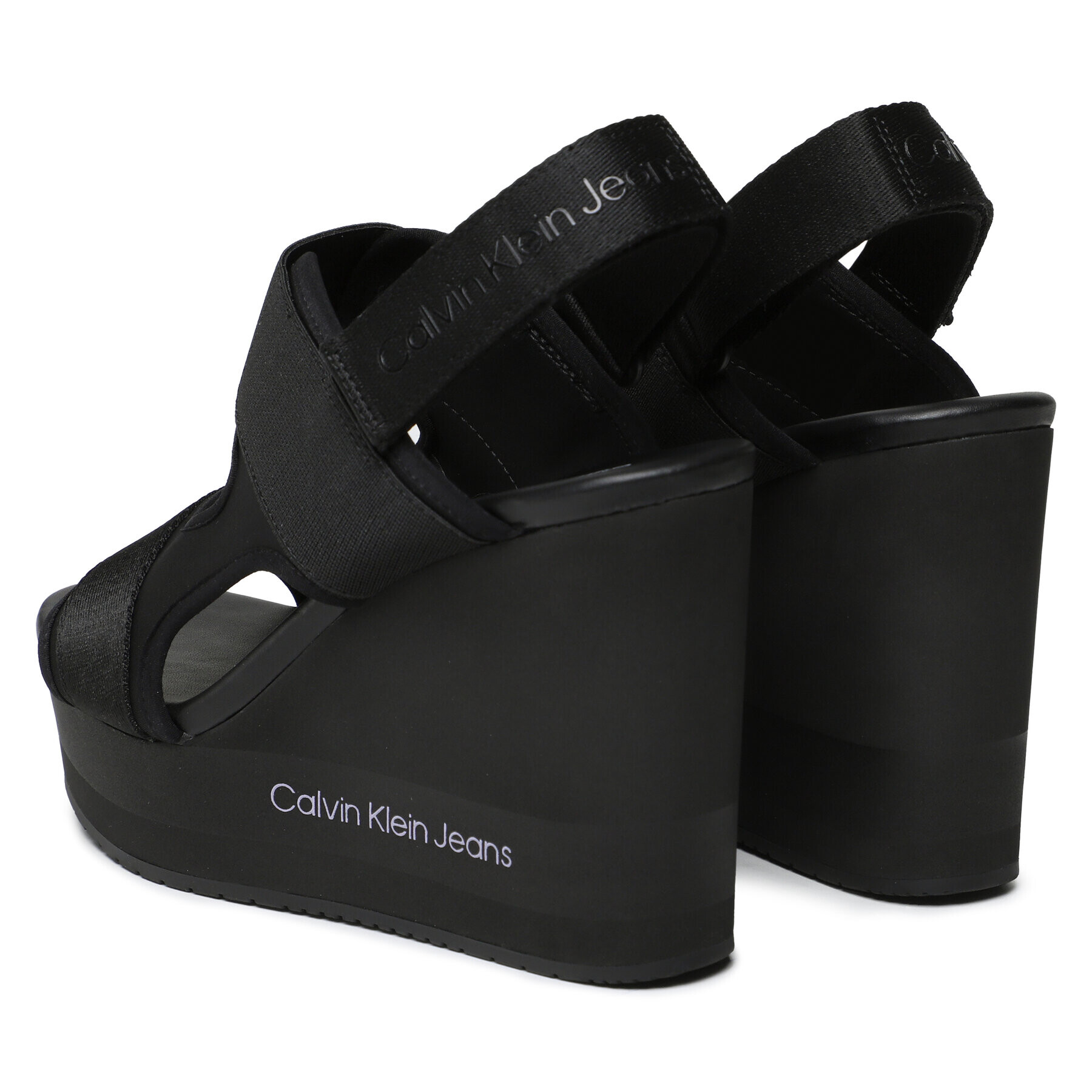 Calvin Klein Jeans Sandále Wedge Sandal Webbing YW0YW01073 Čierna - Pepit.sk