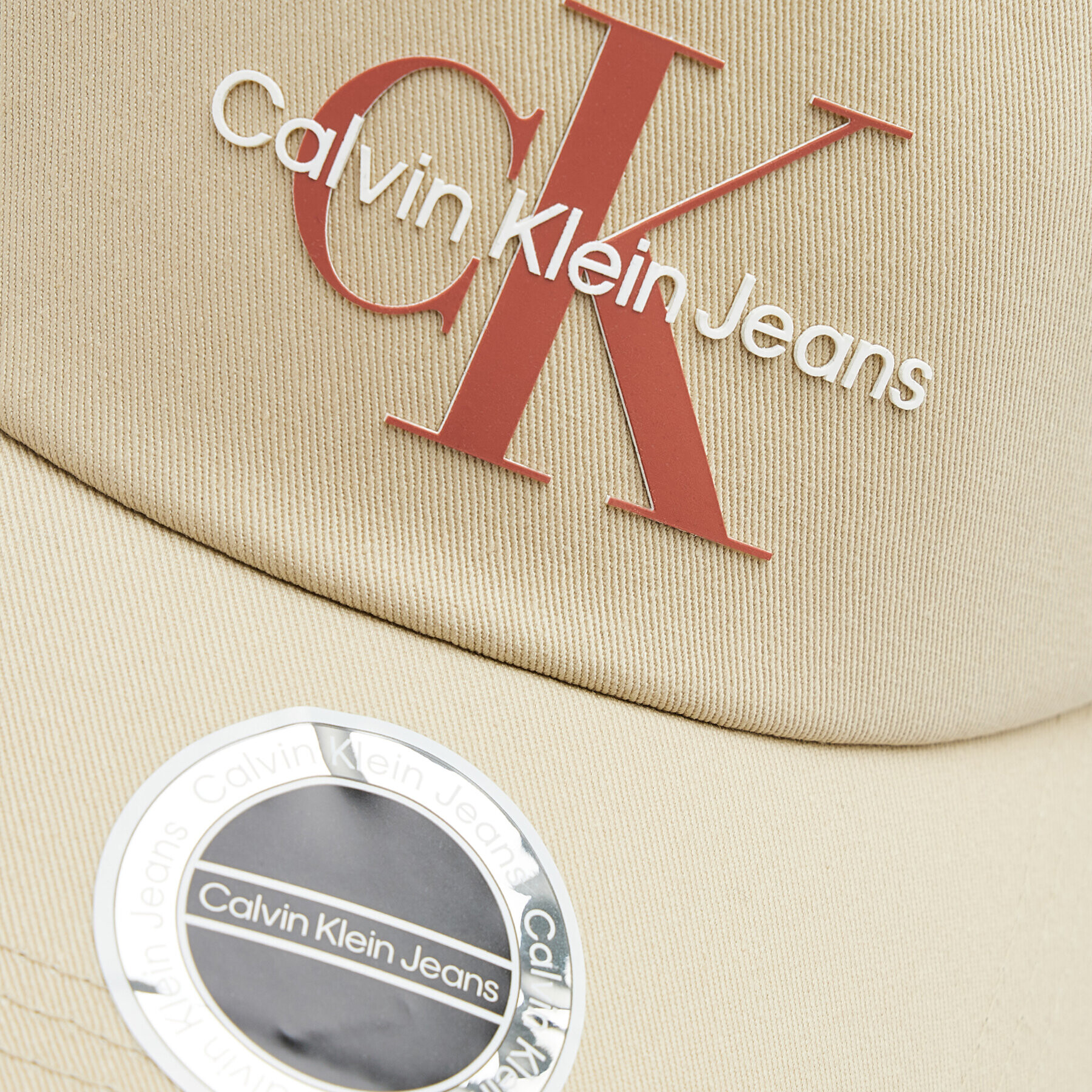 Calvin Klein Jeans Šiltovka High Visual K50K509488 Béžová - Pepit.sk