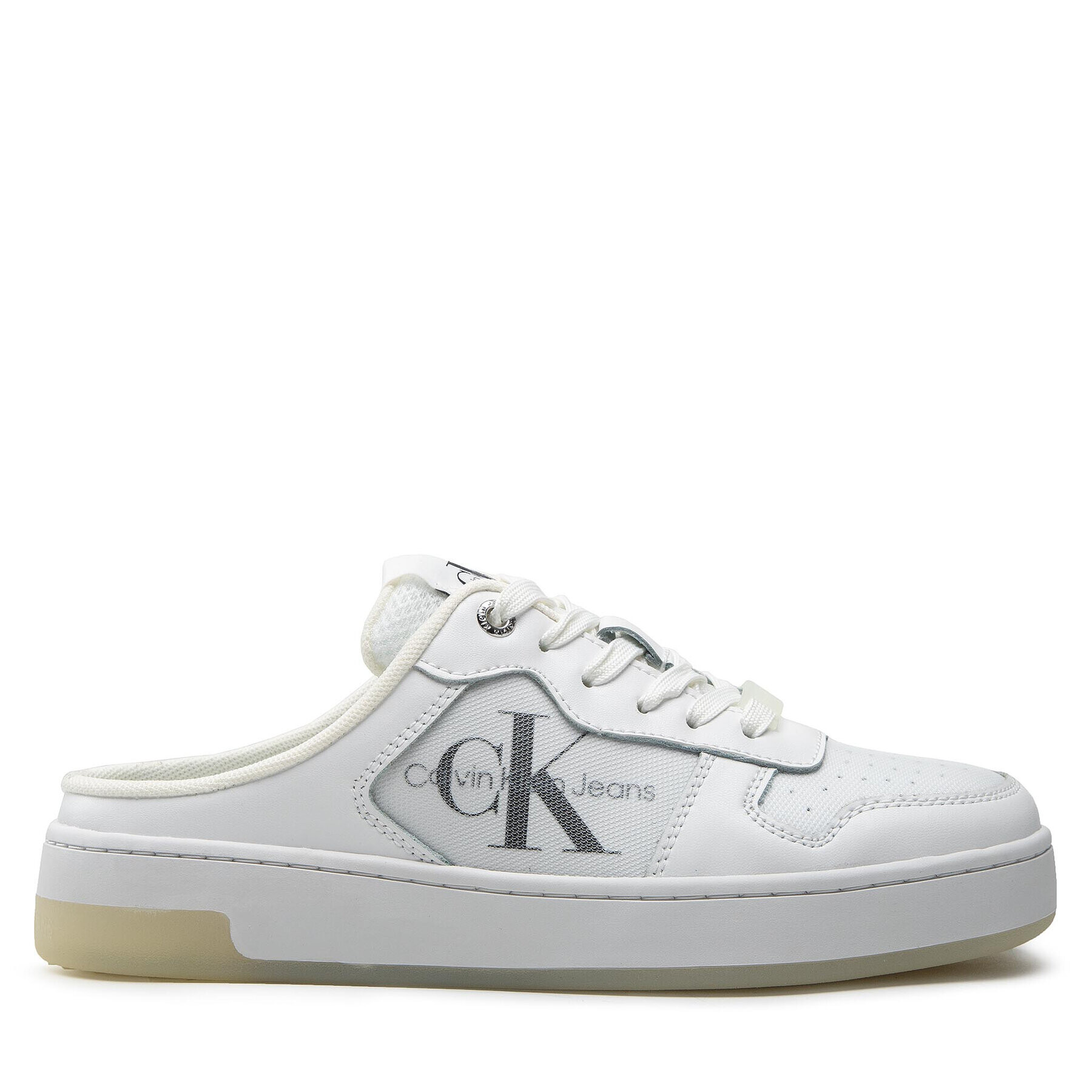 Calvin Klein Jeans Šľapky Cupsole Laceup Basket Sabot YW0YW00693 Biela - Pepit.sk