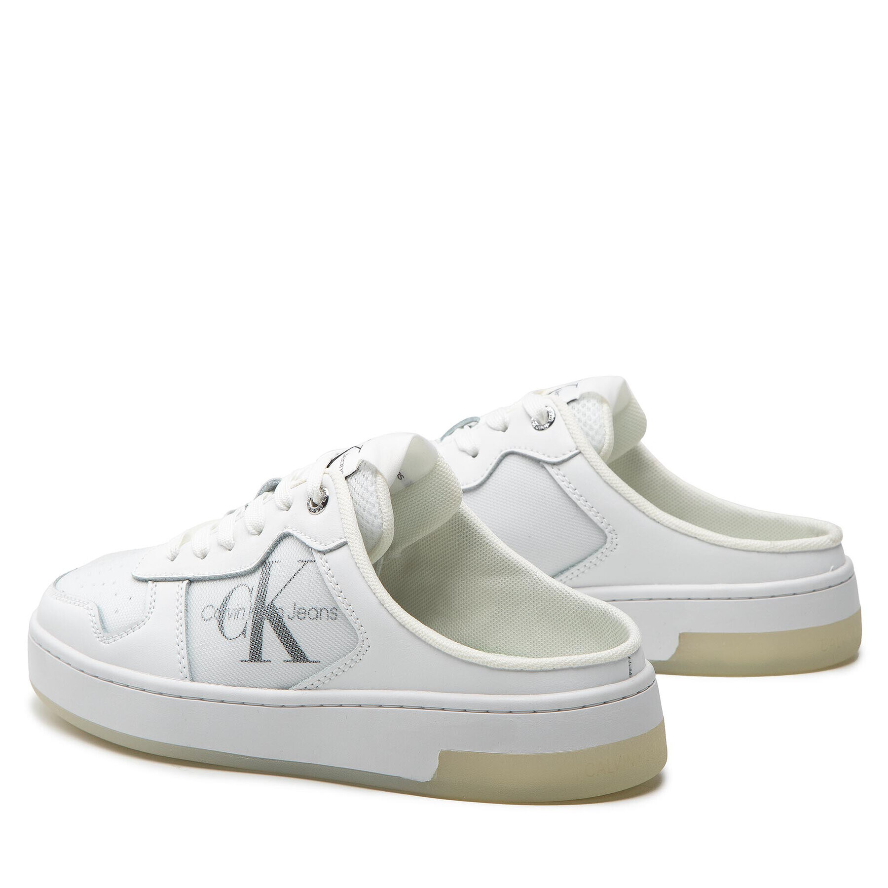 Calvin Klein Jeans Šľapky Cupsole Laceup Basket Sabot YW0YW00693 Biela - Pepit.sk