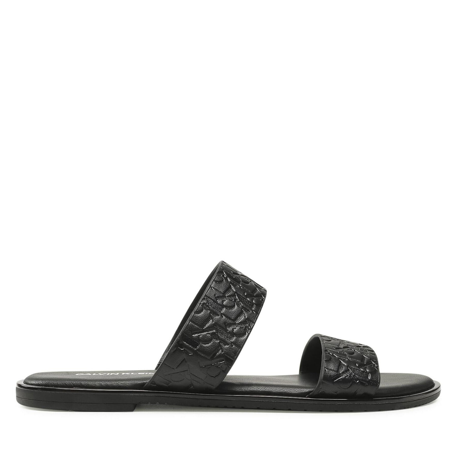 Calvin Klein Jeans Šľapky Flat Sandal Twostraps Em Pa-Pl YW0YW00141 Čierna - Pepit.sk